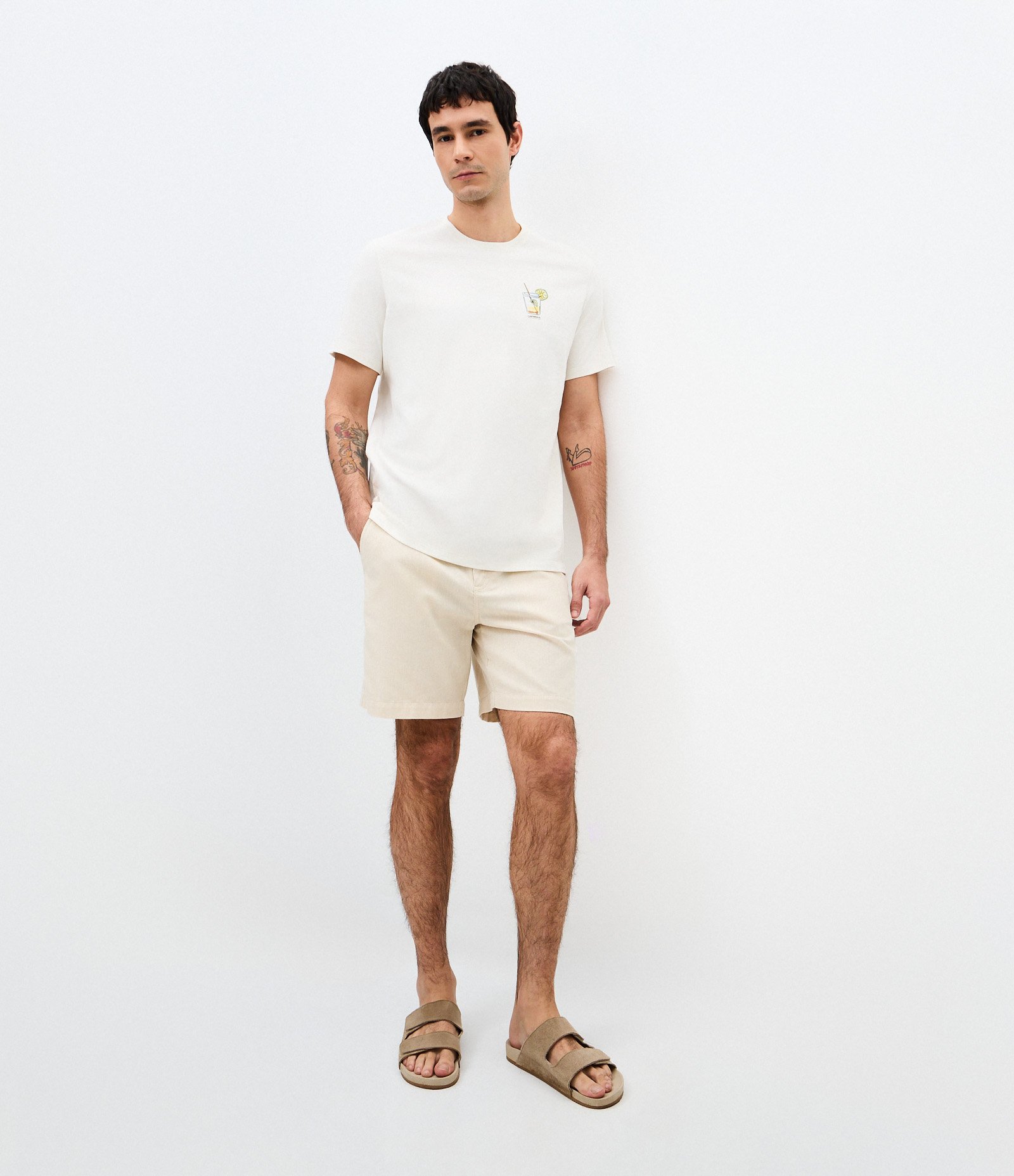 Camiseta Comfort em Algodão com Estampa Caipirinha Off White 2