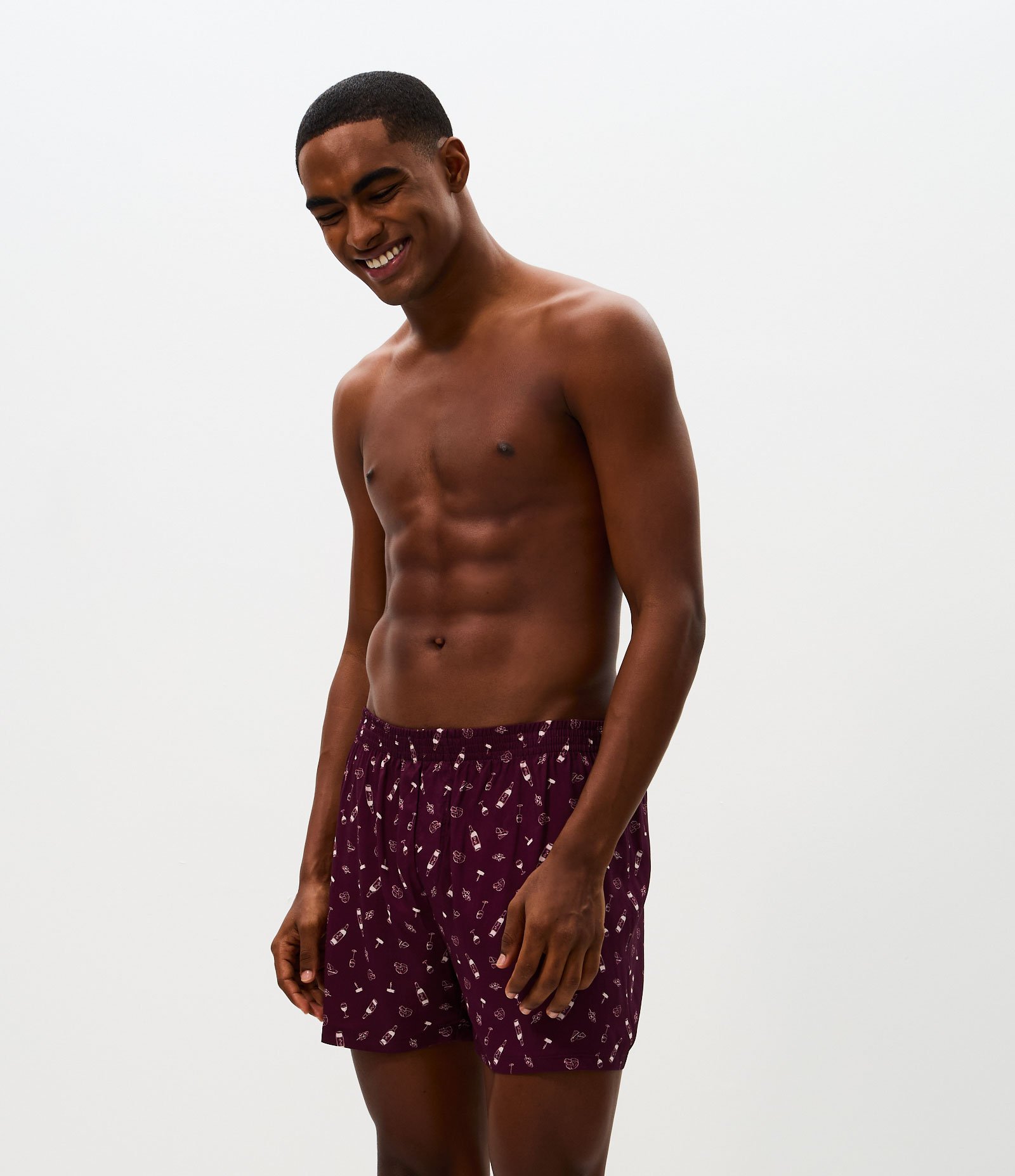 Cueca em Viscose com Estampa Divertida Vermelho 1