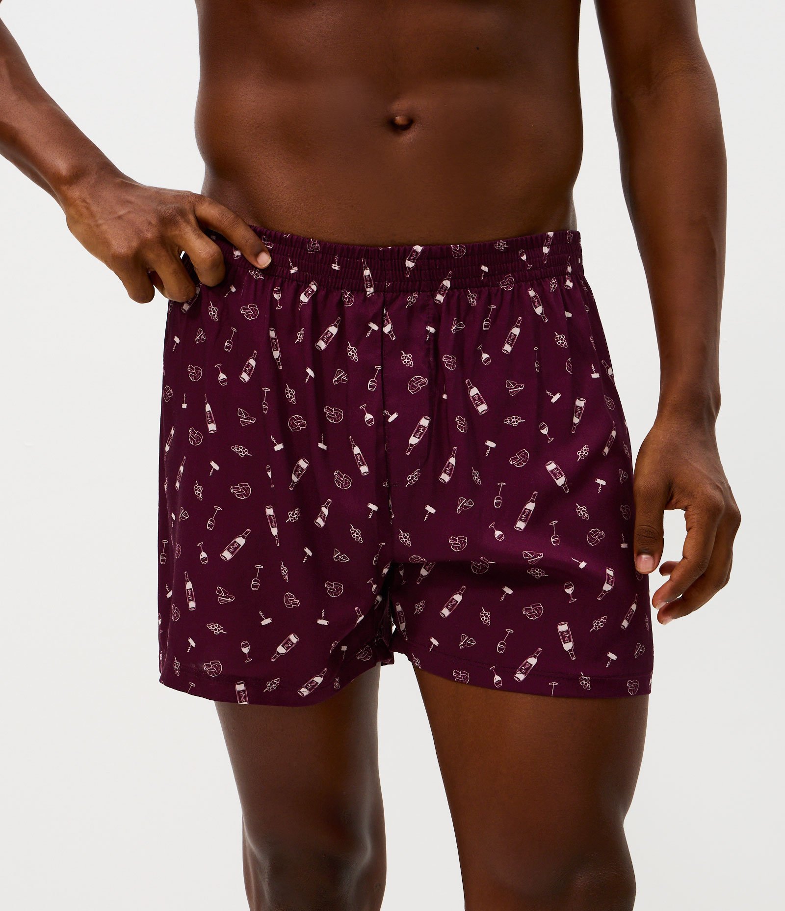 Cueca em Viscose com Estampa Divertida Vermelho 2