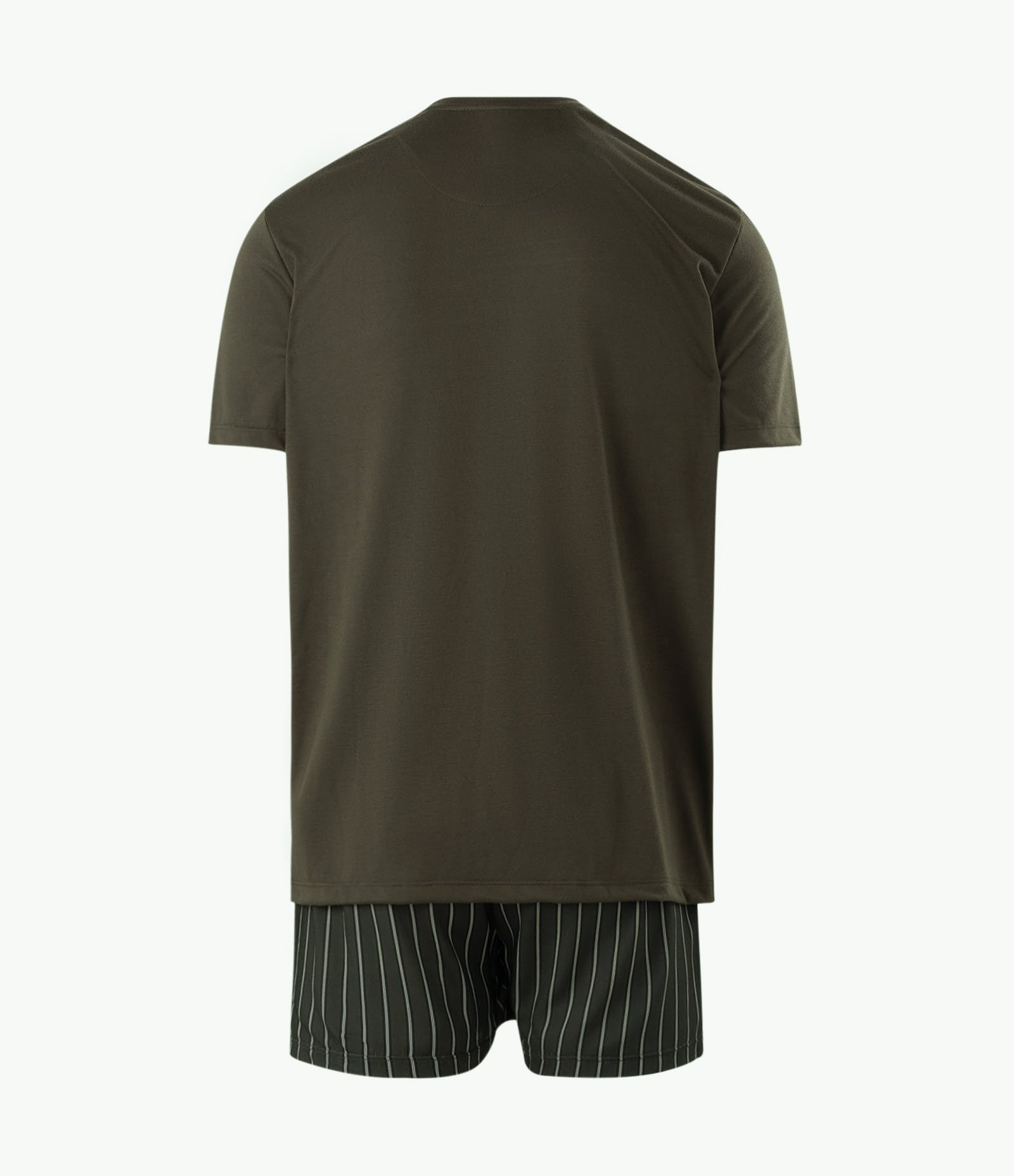 Pijama Curto em Poliviscose com Listras Verde 6