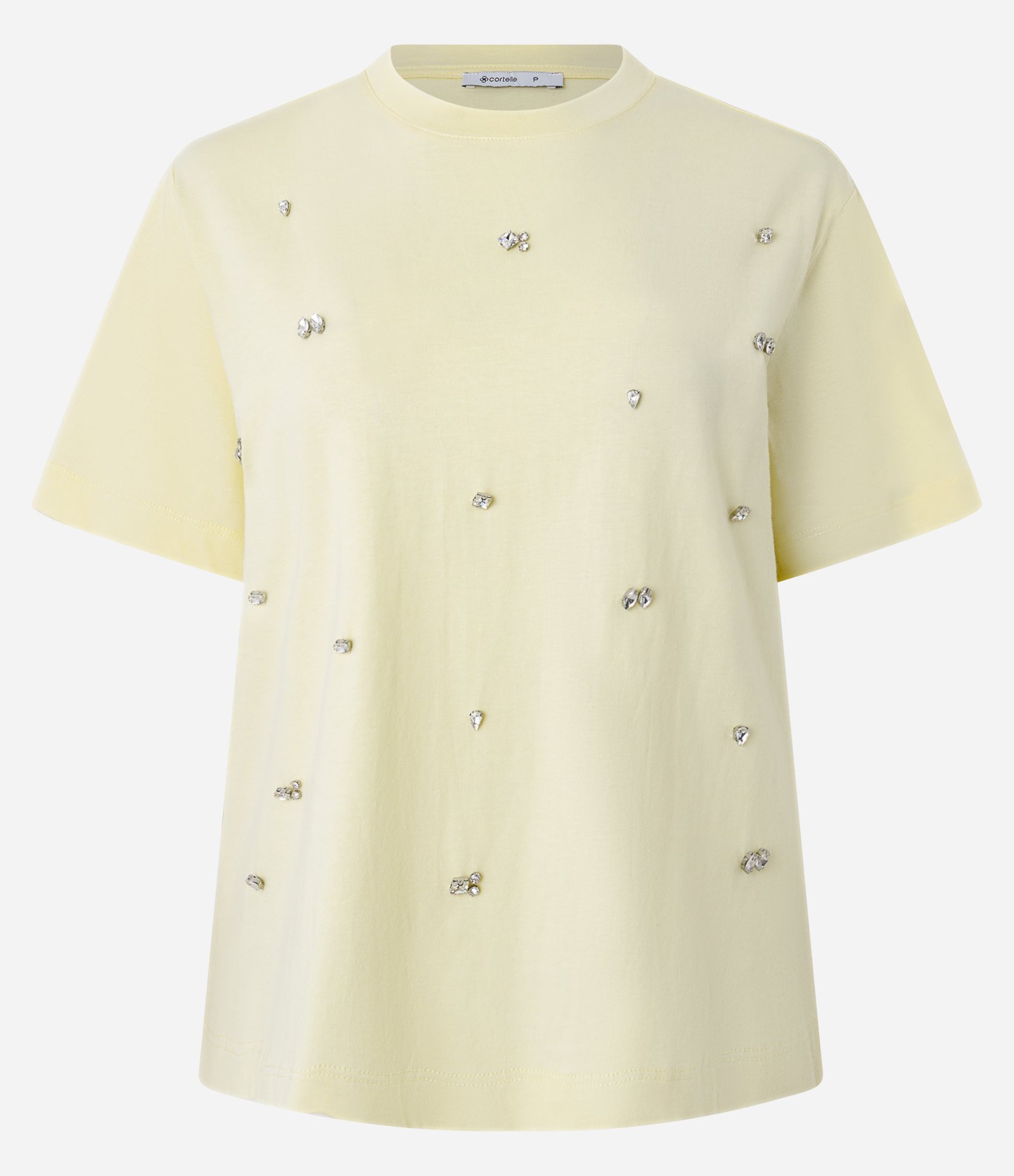 Blusa em Algodão com Aplicações de Strass Amarelo 1