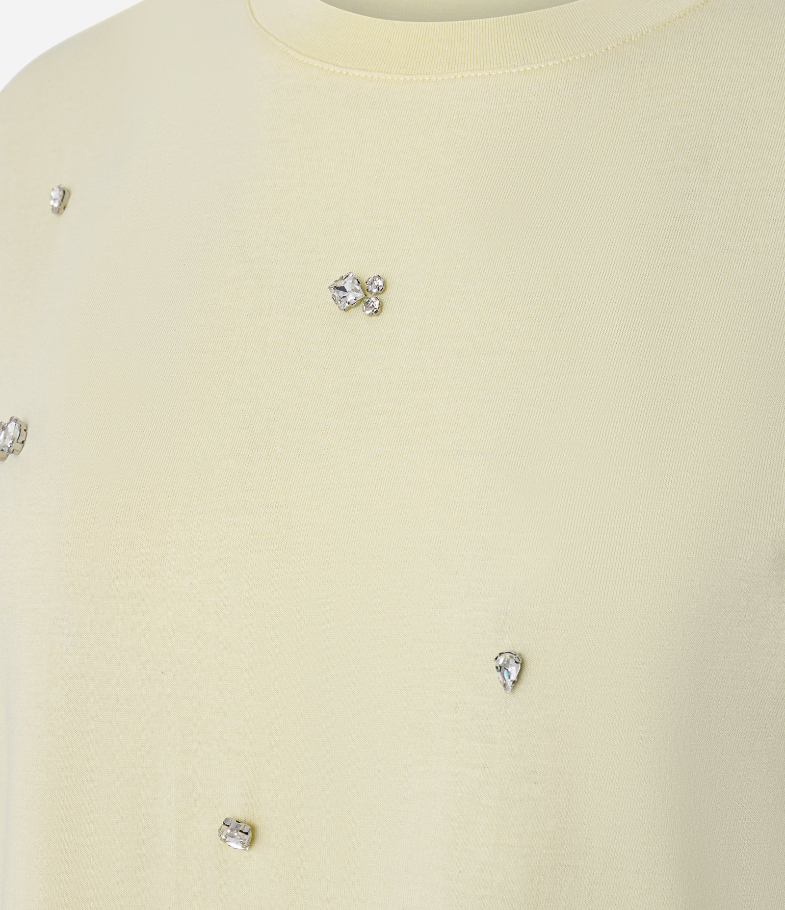 Blusa em Algodão com Aplicações de Strass Amarelo 2