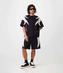 Bermuda Baggy Cropped com Recortes