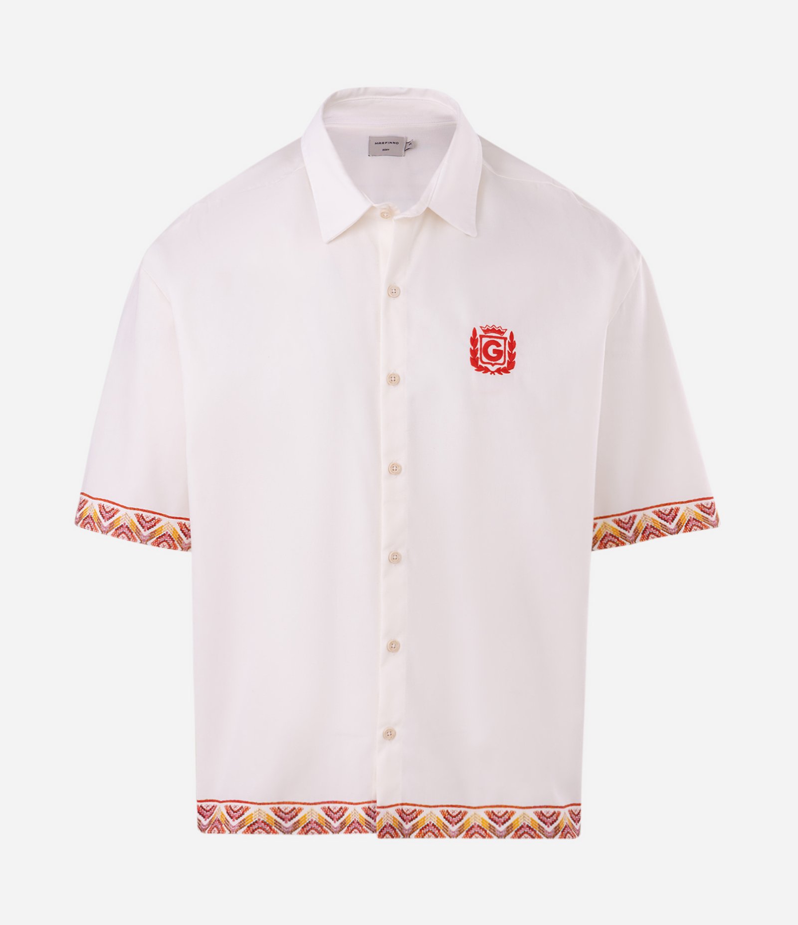 Camisa Boxy em Sarja com Estampa Boi Garantido Parintins Off White 5