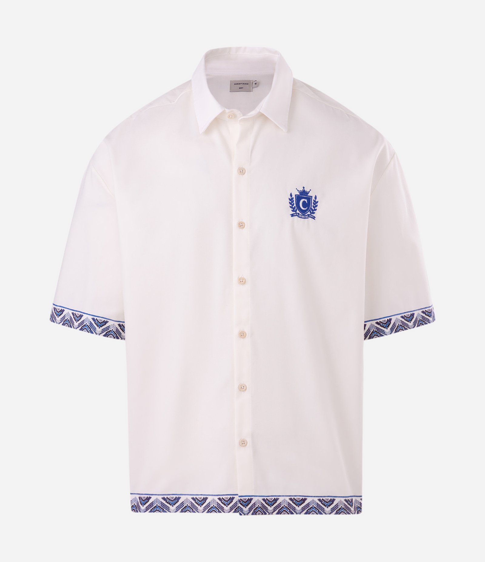 Camisa Boxy em Sarja com Bordado Boi Caprichoso Off White 5