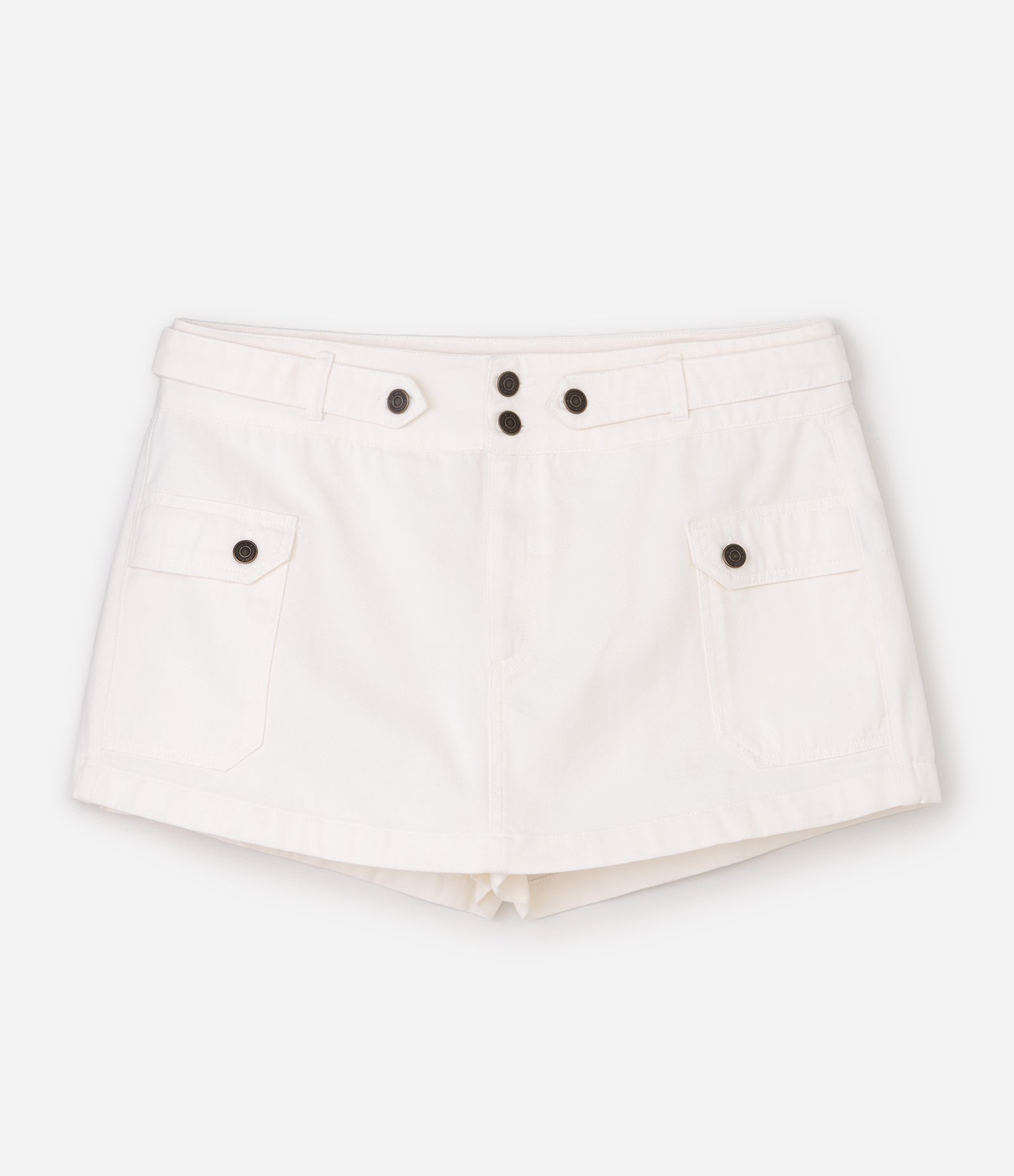 Short Saia Sarja com Bolsos Cargo Curve & Plus Size Bege 6