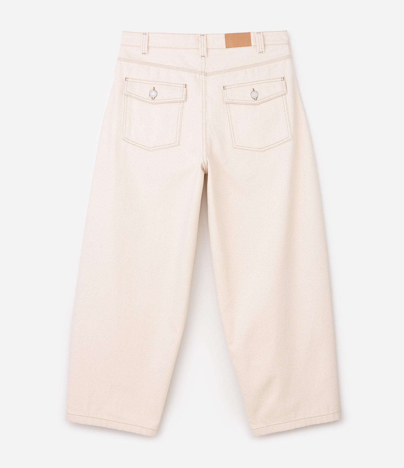 Calça Baggy Balloon em Sarja com Bolsos Off White 6