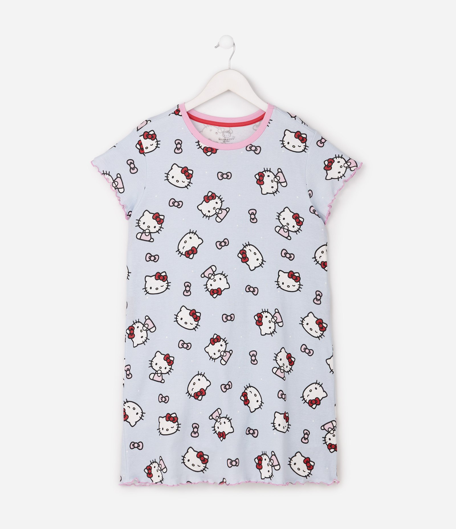 Camisola Infantil em Algodão com Estampa Hello Kitty - Tam 5 a 16 Anos Azul 2