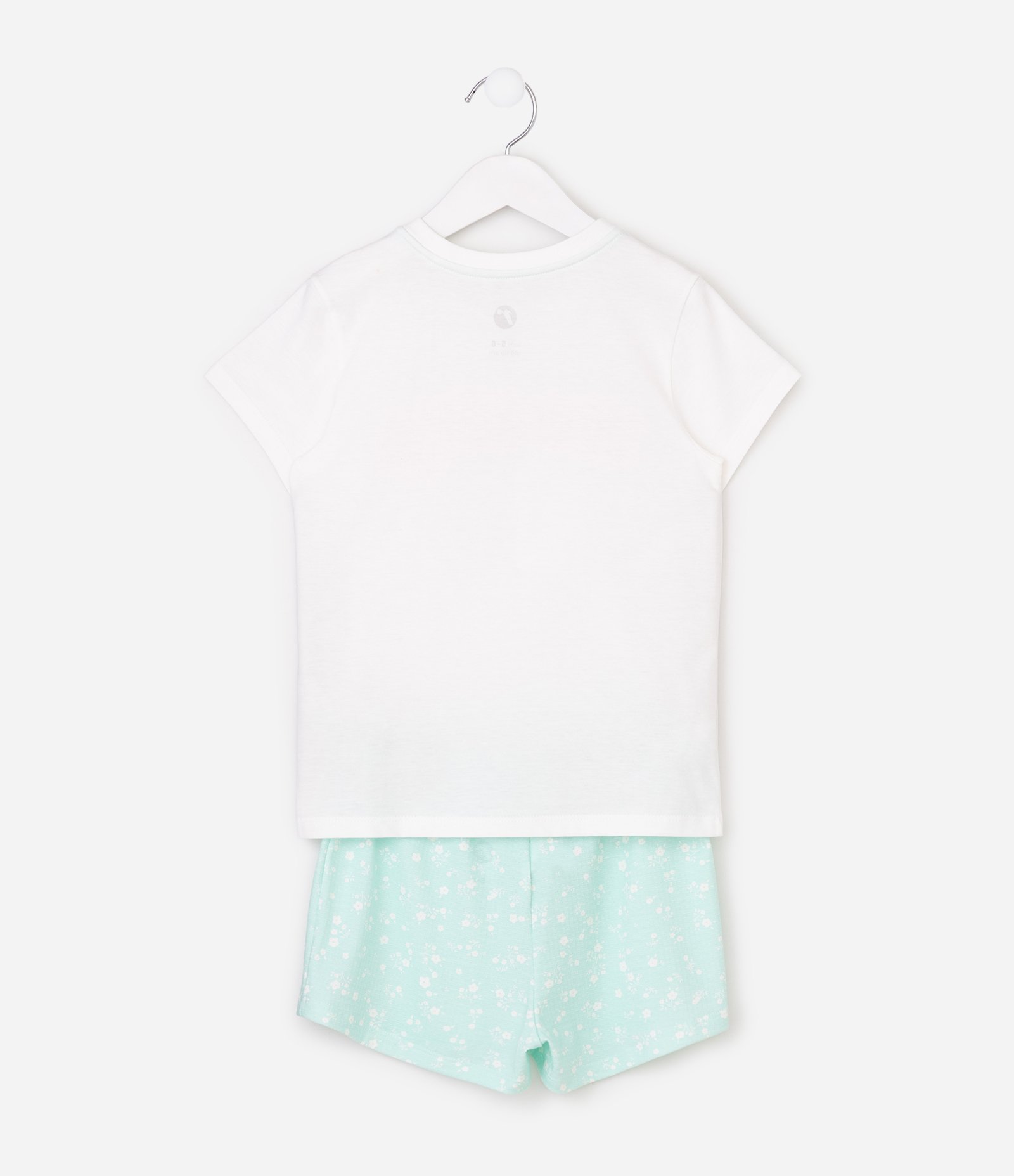Pijama Infantil em Ribana com Floral Liberty e Laço - Tam 5 a 14 Anos Verde 3