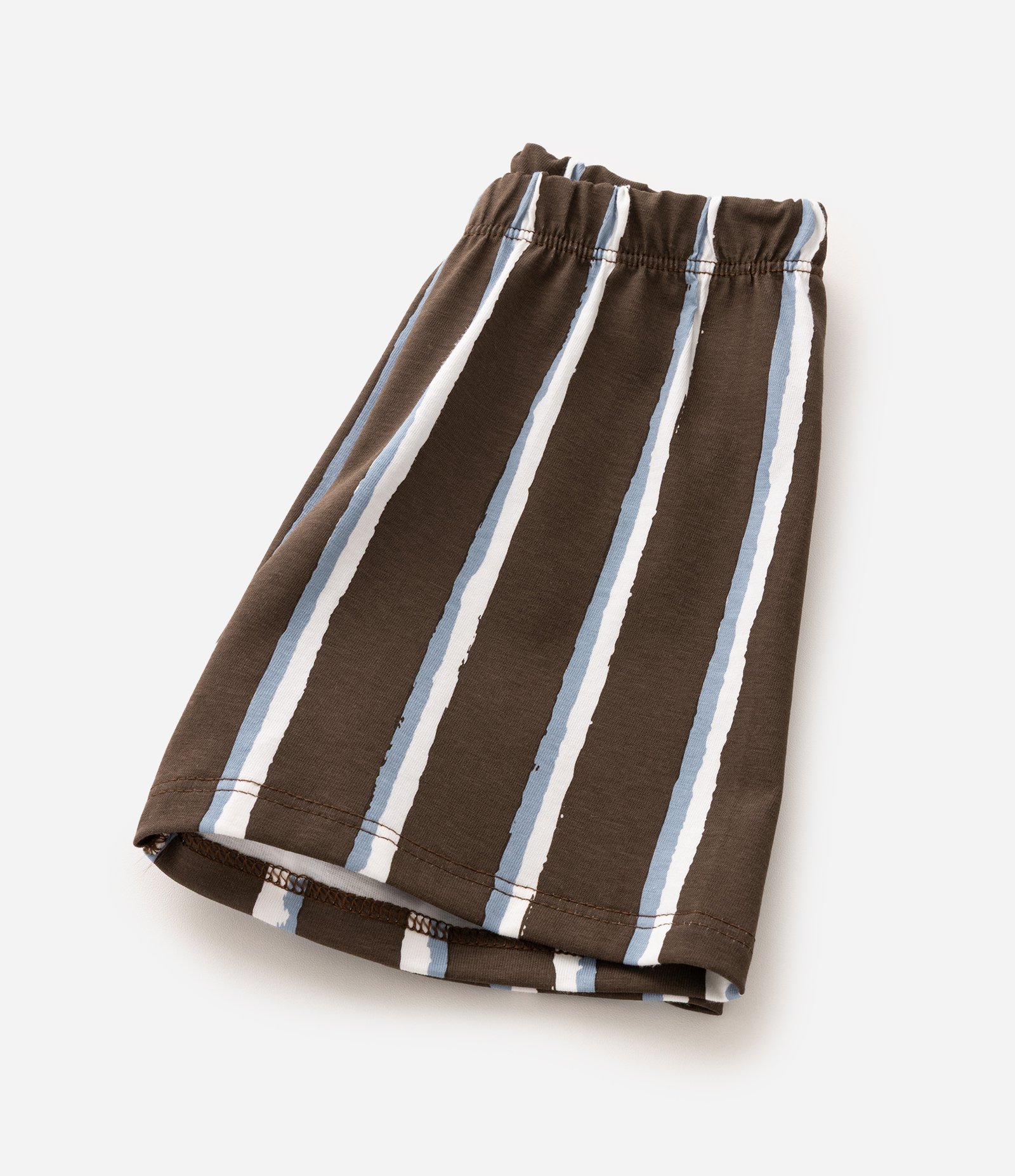 Pijama Infantil em Algodão Dino Explore com Short - Tam 2 a 6 Anos Bege 4