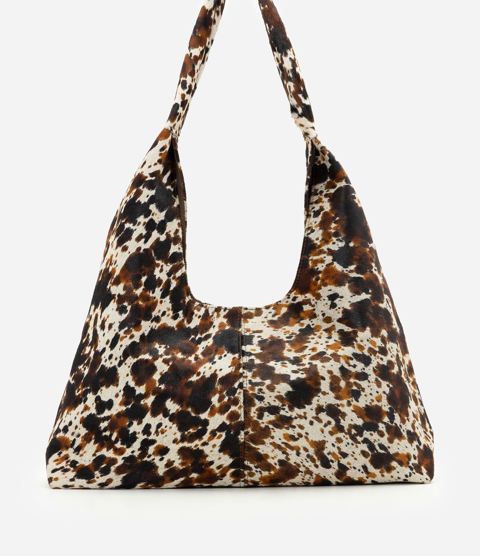 Bolsa Hobo Grande em Couro com Estampa Animal Print Multicores 3