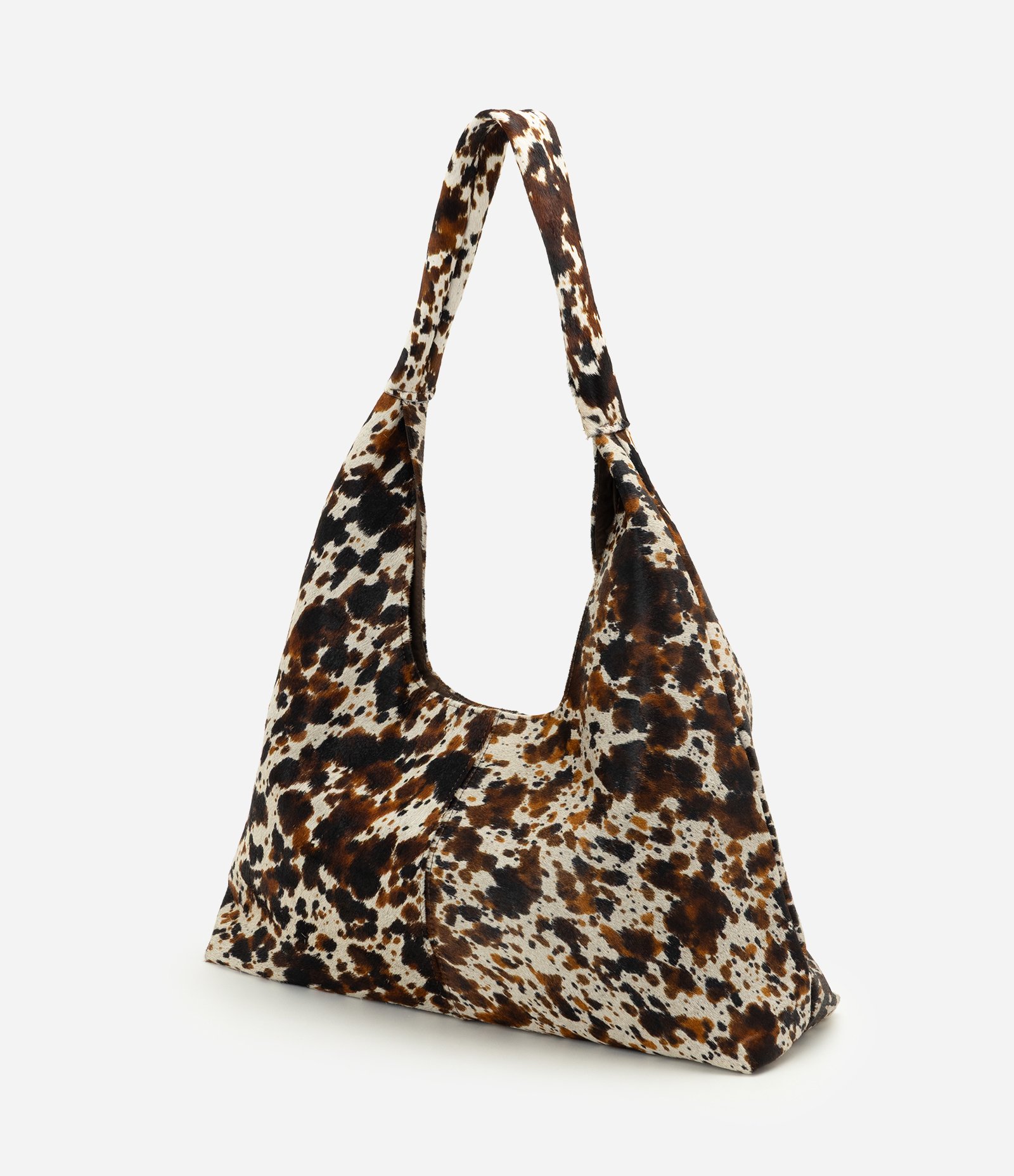 Bolsa Hobo Grande em Couro com Estampa Animal Print Multicores 4