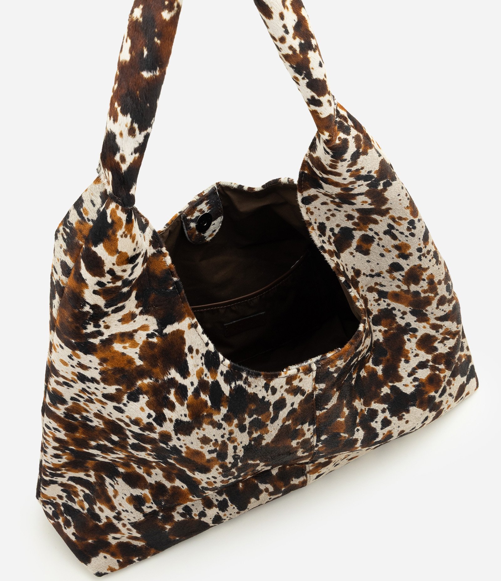 Bolsa Hobo Grande em Couro com Estampa Animal Print Multicores 6
