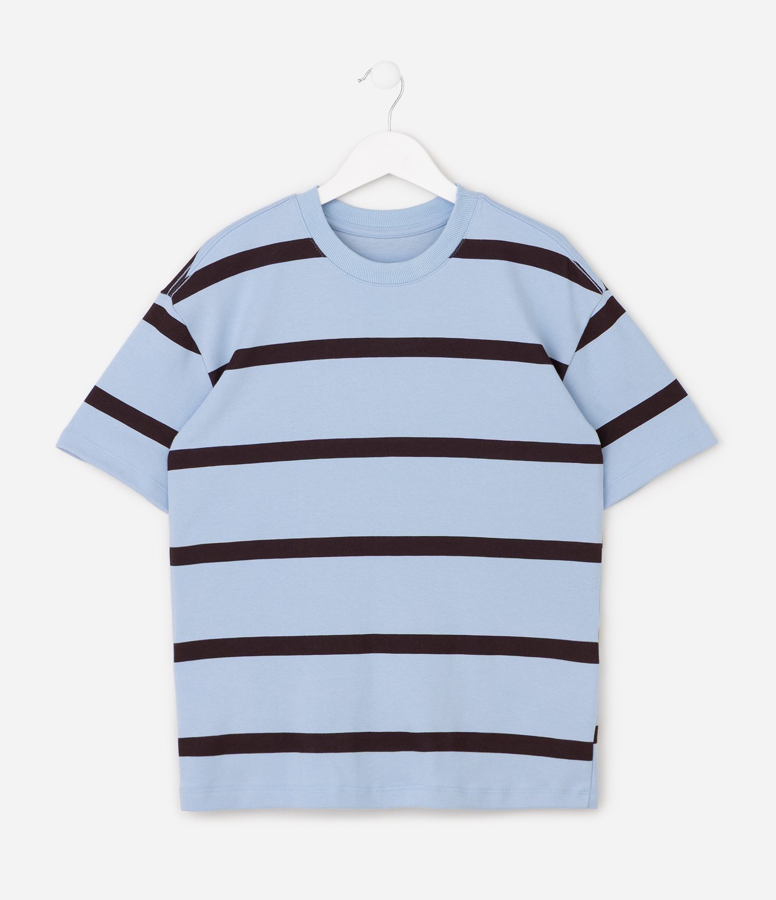 Camiseta Infantil Listrada em Suedine - Tam 5 a 14 Anos Azul 2