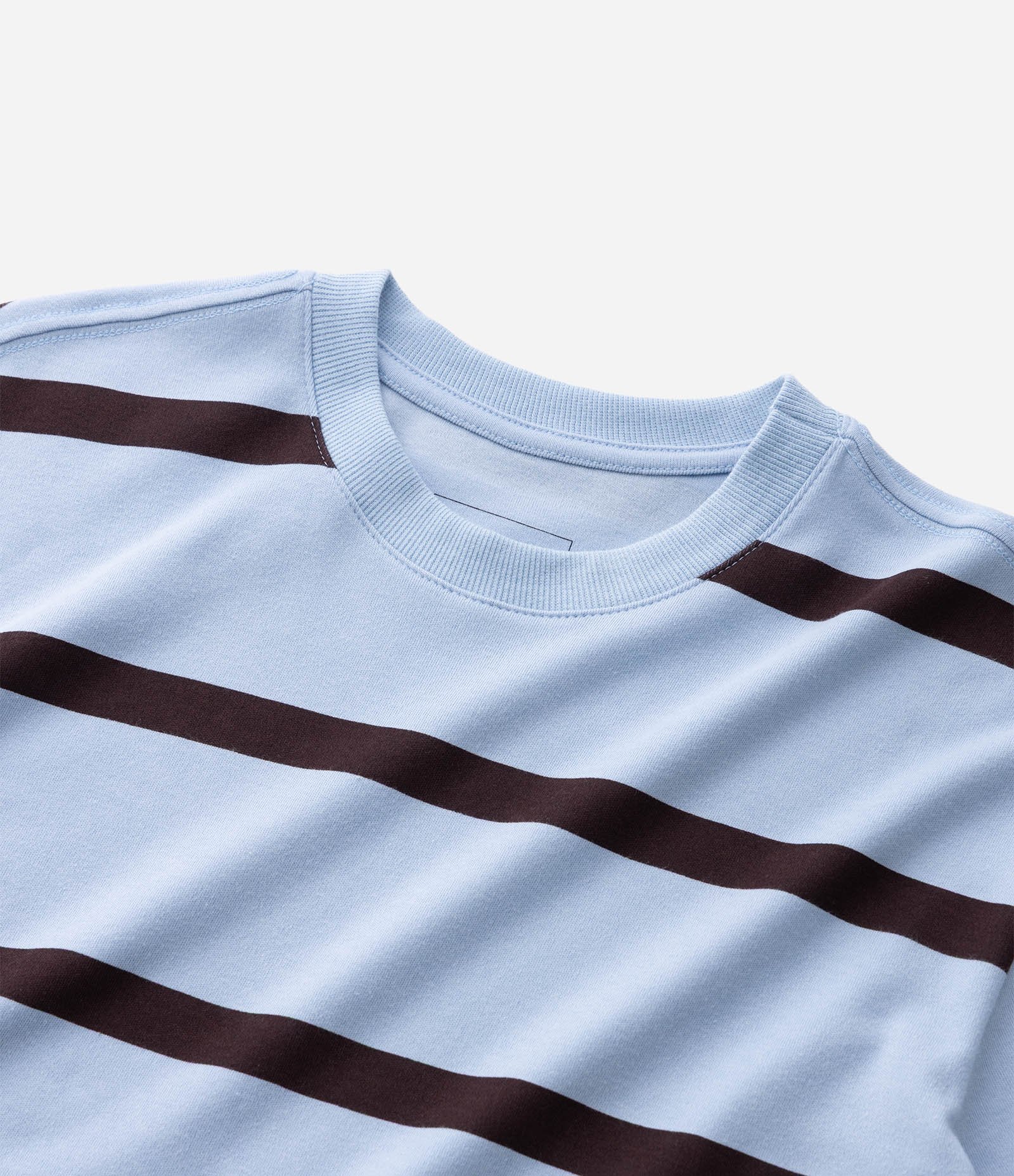 Camiseta Infantil Listrada em Suedine - Tam 5 a 14 Anos Azul 5