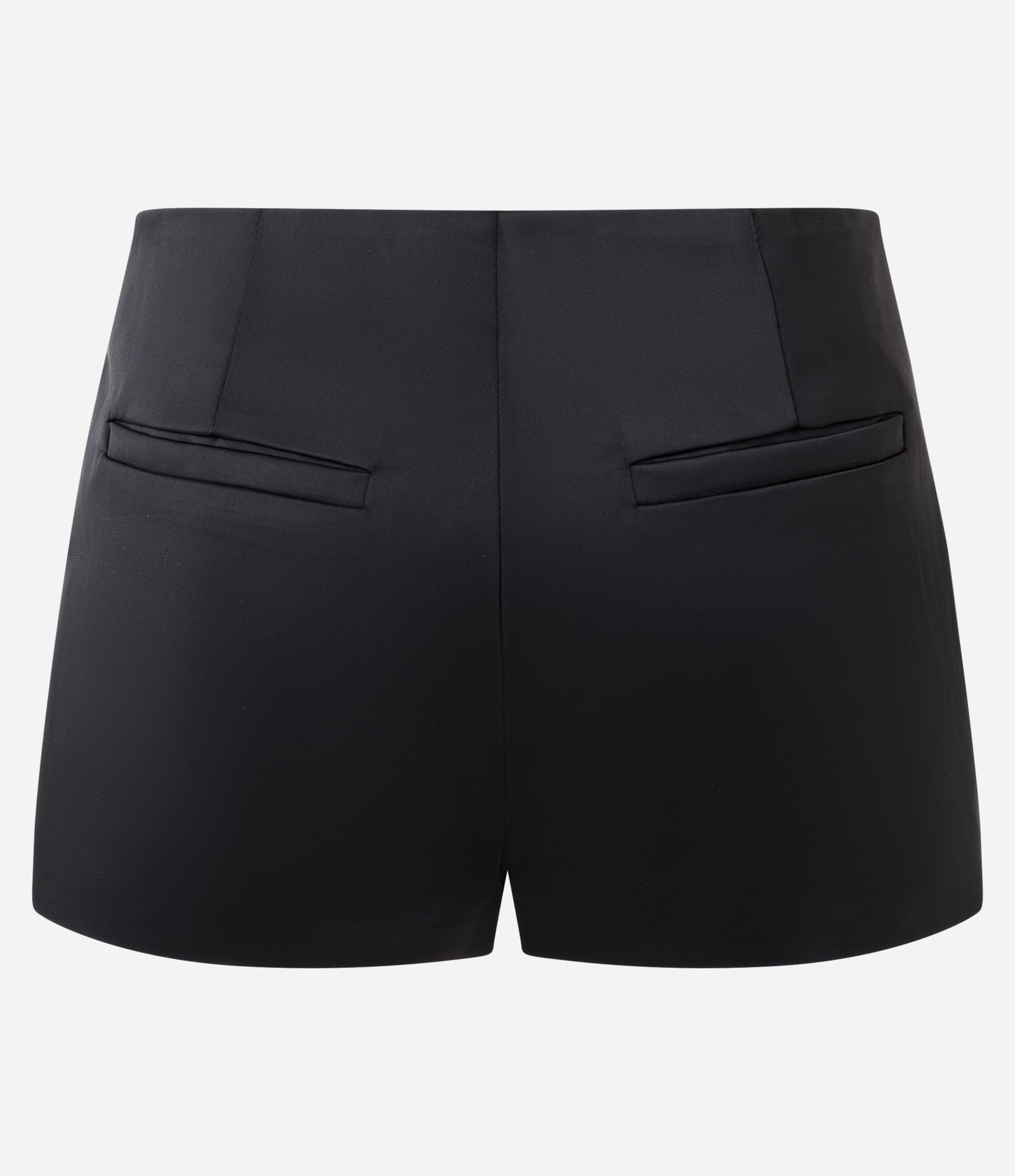 Short Mini Alfaiatado em Cetim Preto 6