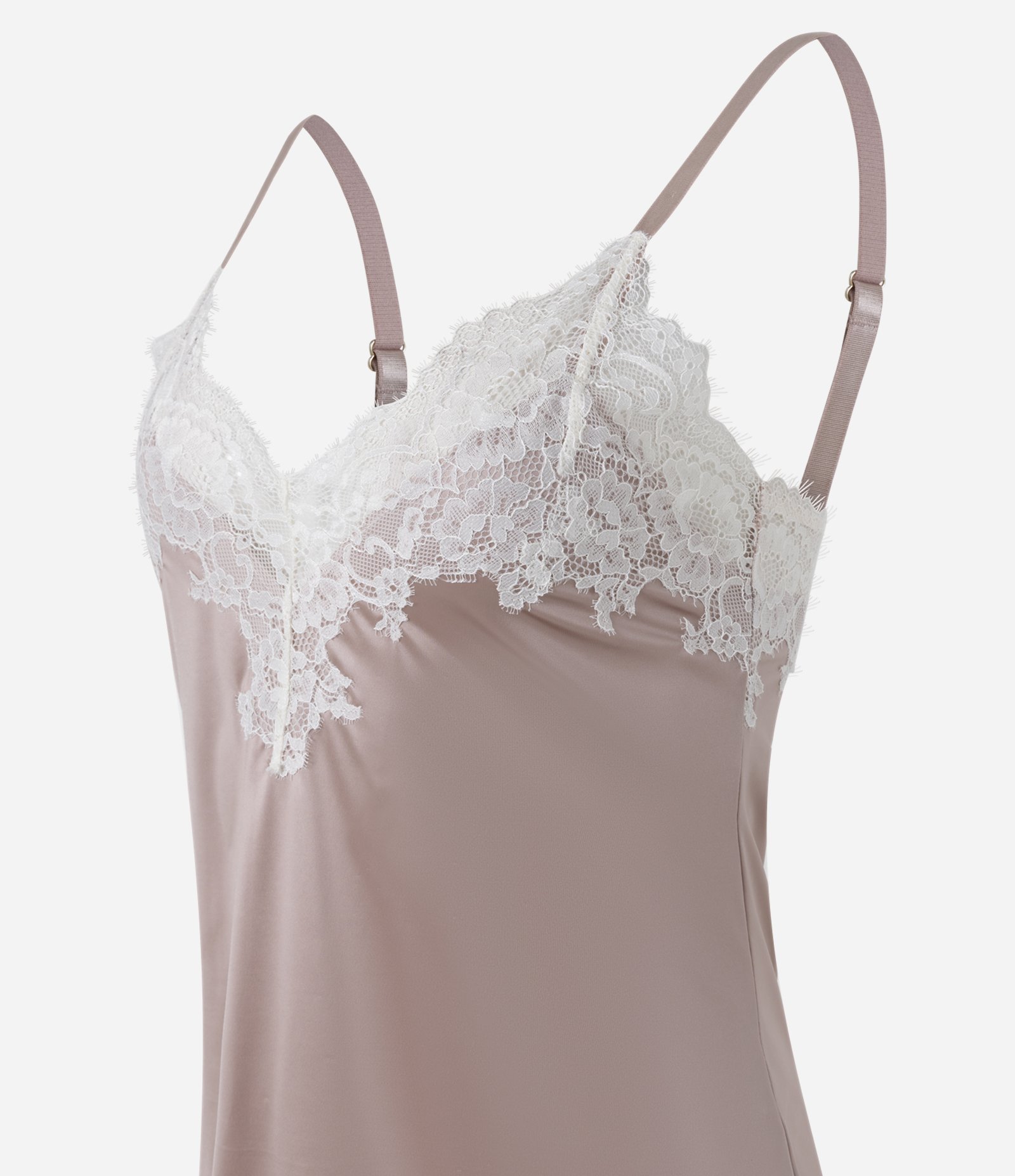 Camisola em Microfibra com Detalhes Rendados Rosa 6