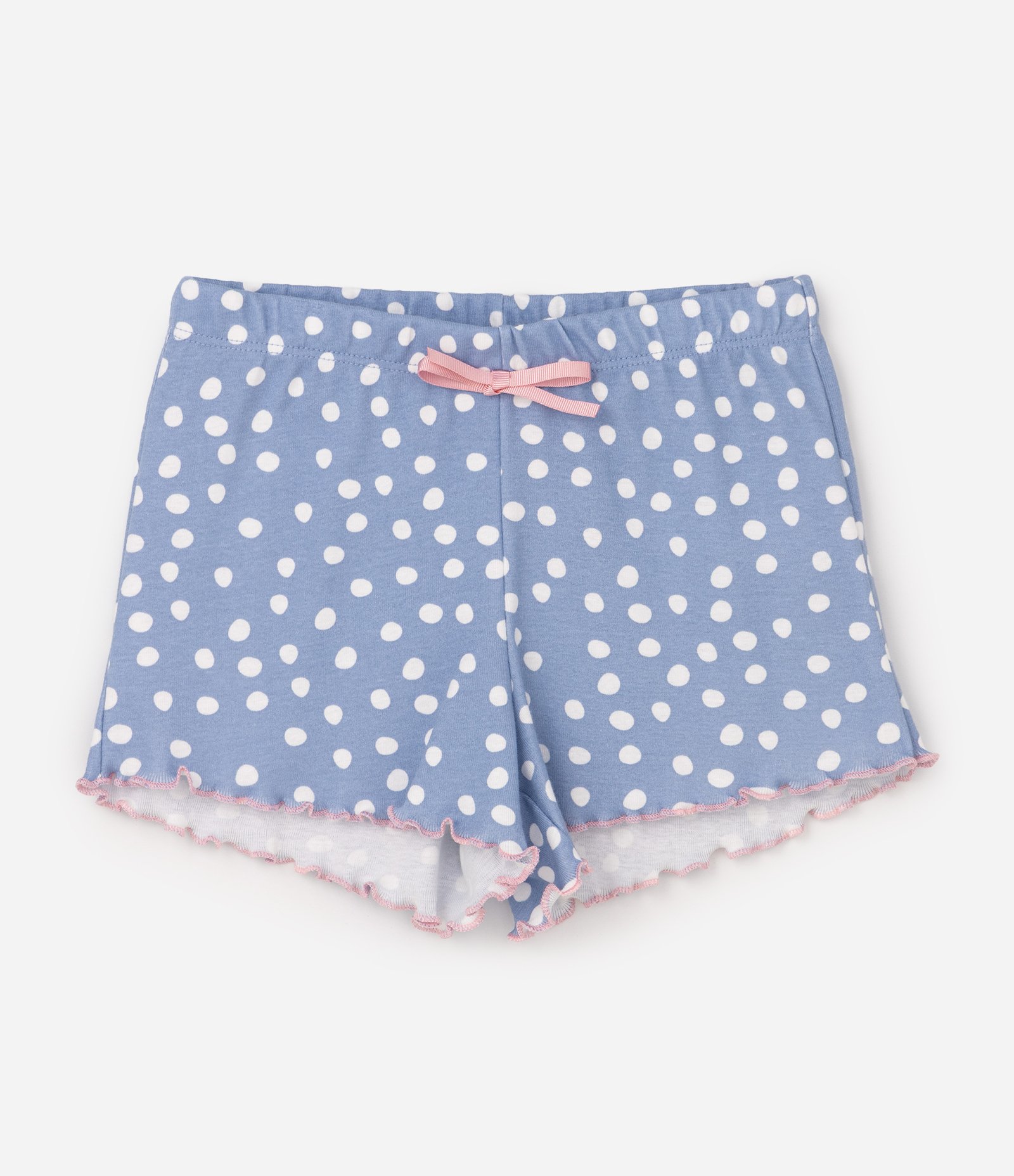 Pijama Infantil em Ribana com Estampa Stitch Poá - Tam 5 a 14 Anos Azul 4