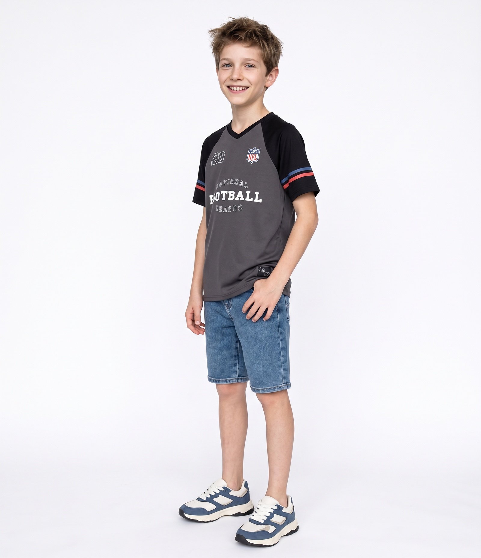 Bermuda Infantil em Jeans - Tam 5 a 14 Anos Azul Médio 2