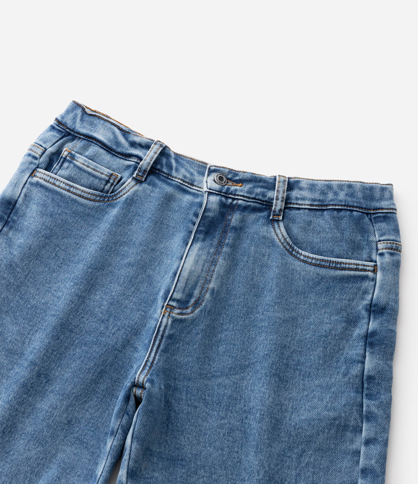 Bermuda Infantil em Jeans - Tam 5 a 14 Anos Azul Médio 6