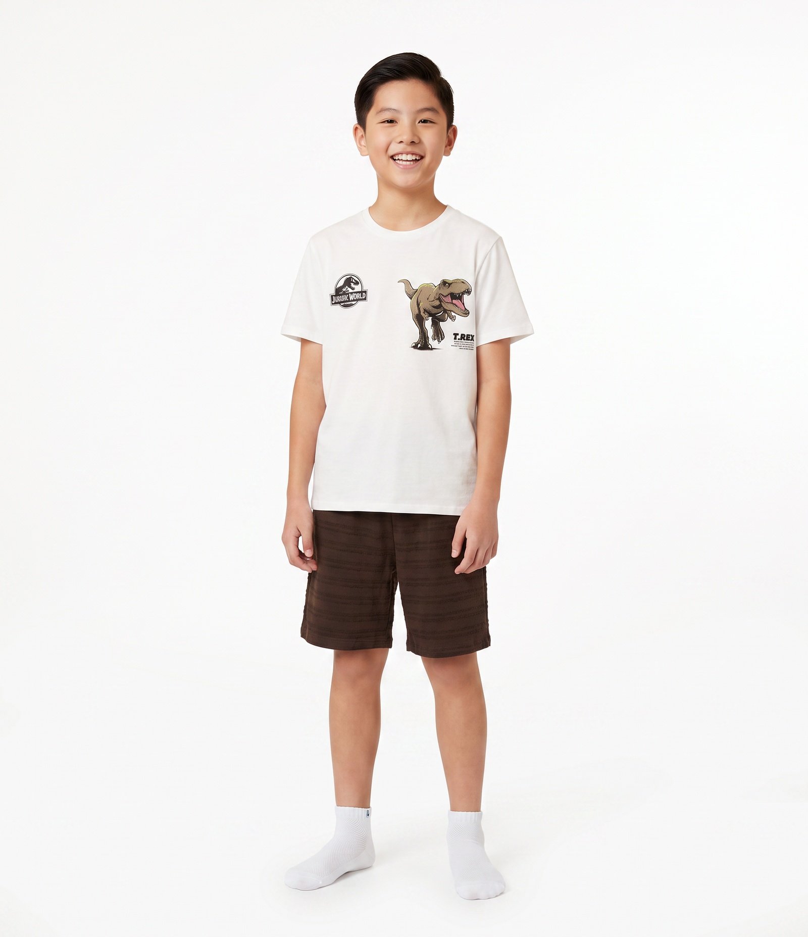 Conjunto Infantil Em Algodão Jurassic Bottom - Tam 7 A 16 Anos Multicores 1