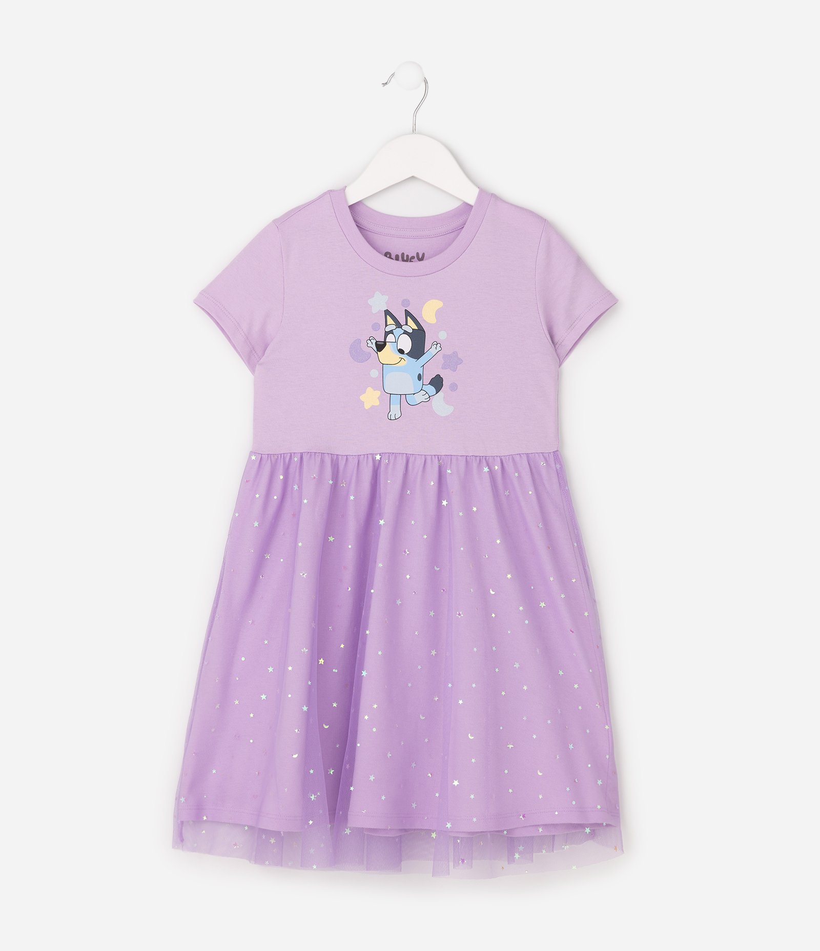 Camisola Infantil Em Algodão Fantasia Bluey -Tam 33 a 8 Anos Roxo 1