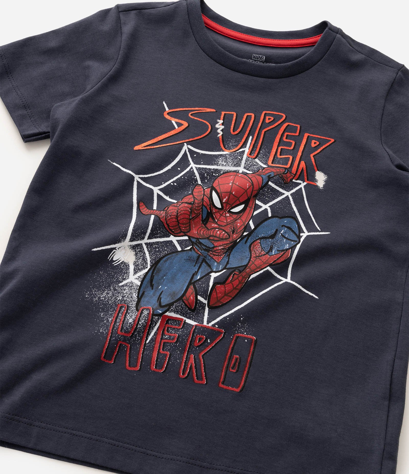 Pijama Infantil Em Algodão Homem Aranha com Lança Teia - Tam 3 a 10 Anos Preto 6