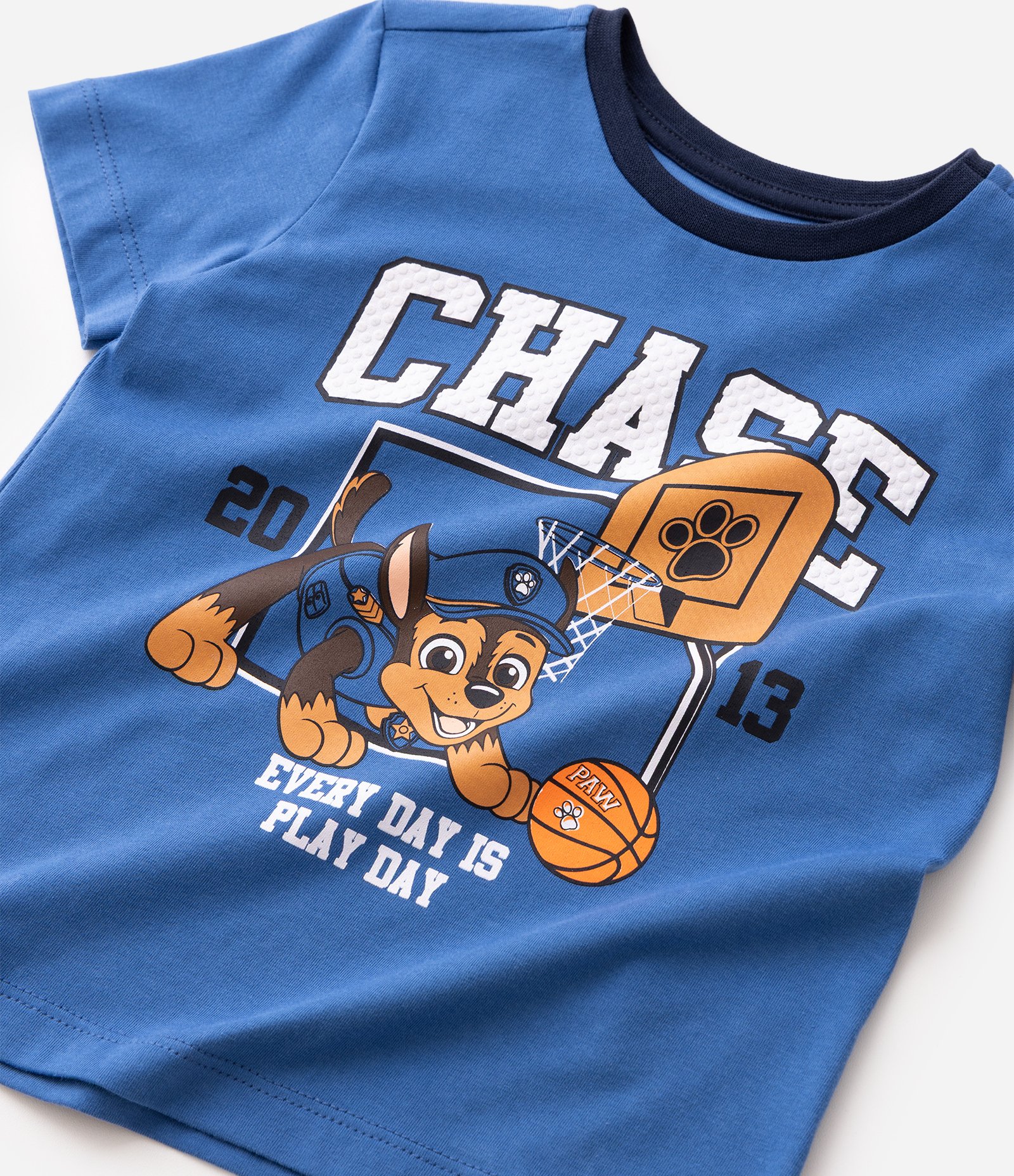 Pijama Infantil Paw Patrol Chase Blusa e Short - Tam 2 a 6 Anos Azul 4