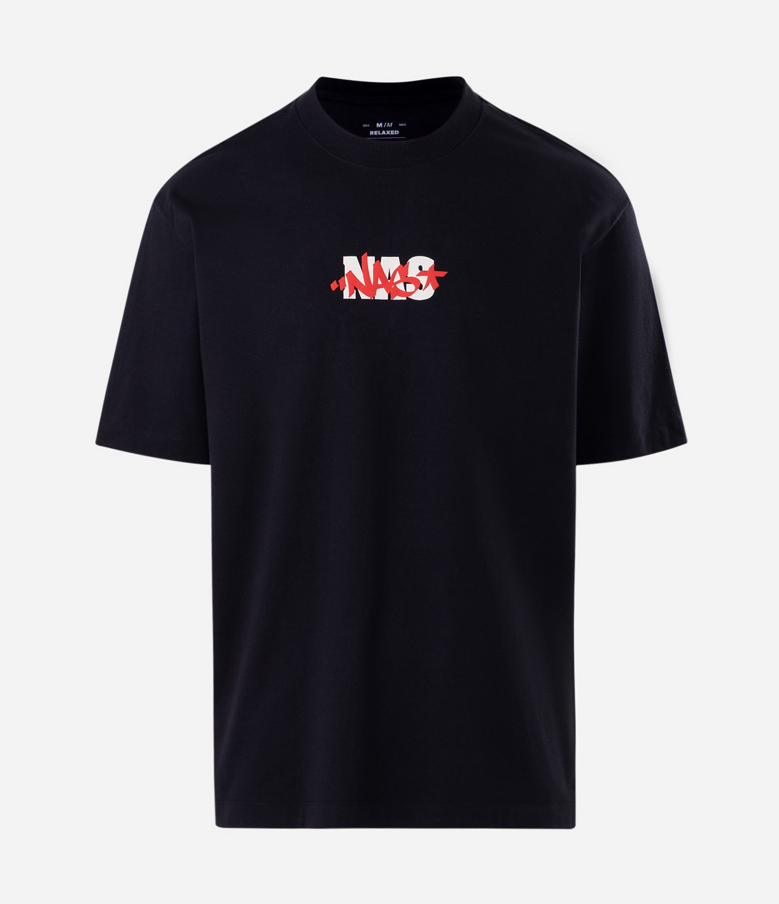 Camiseta Relaxed em Algodão com Estampa Rapper NAS Preto 5