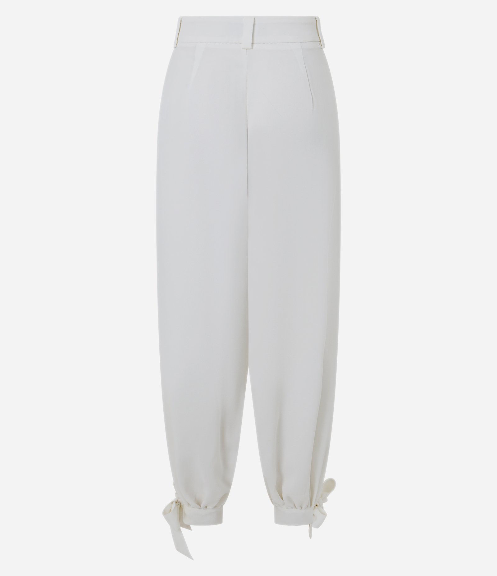 Calça Aladim Alfaiatada com Amarração nos Tornozelos Branco 2