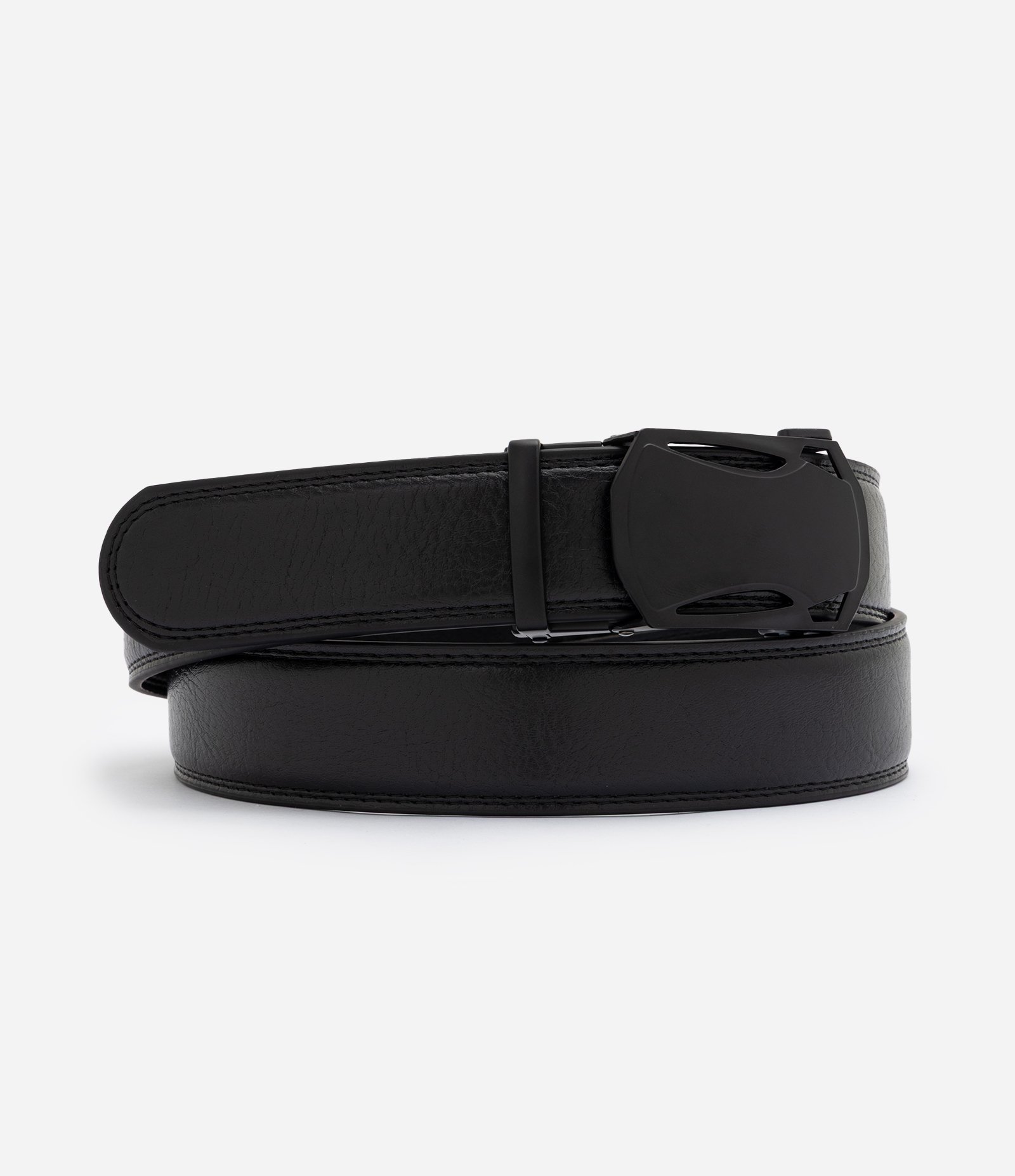 Cinto PU com Fivela de Engate Rápido Preto 1