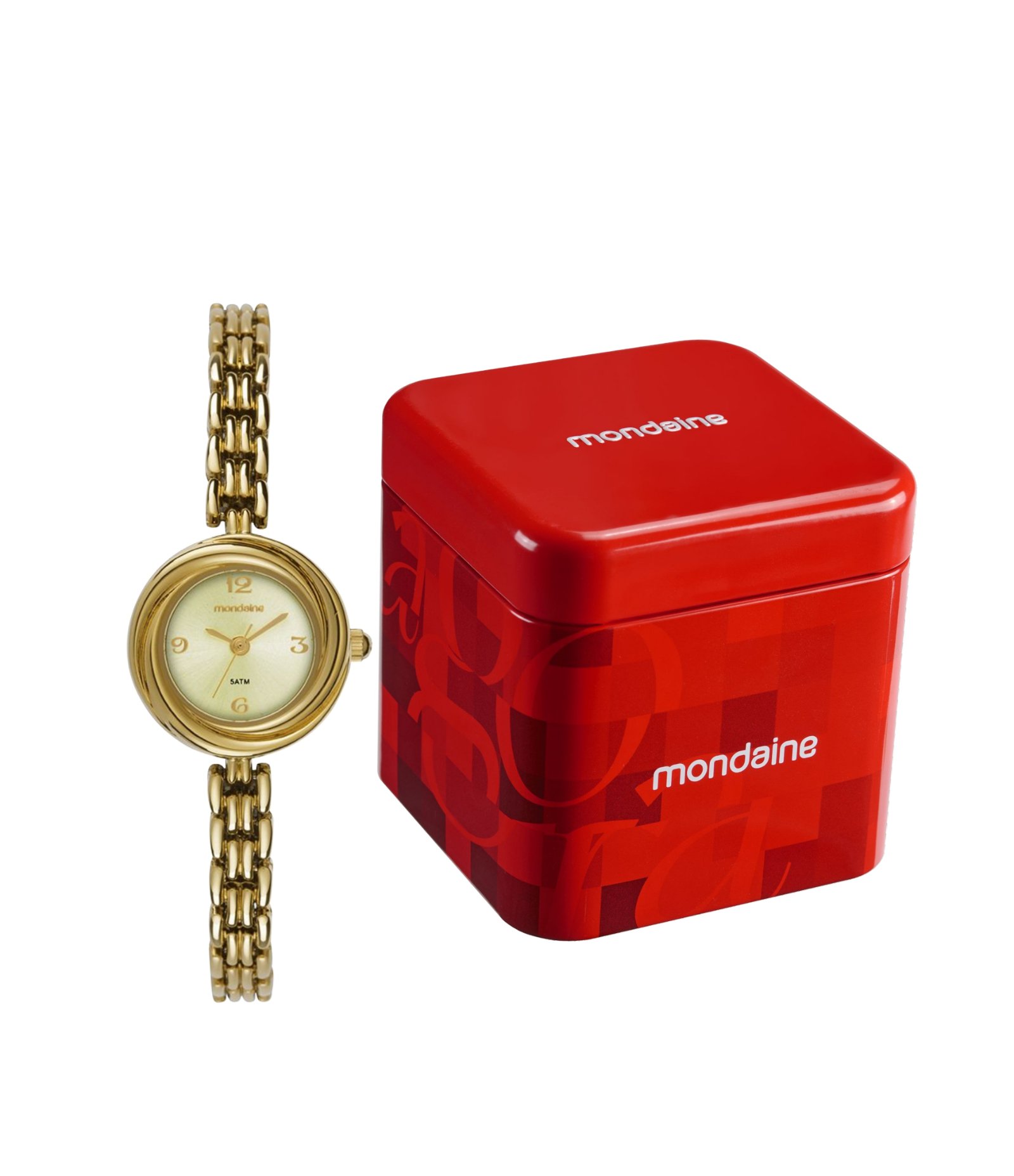Relógio Analógico Mondaine em Metal 99857LPMVDM1 Dourado 2