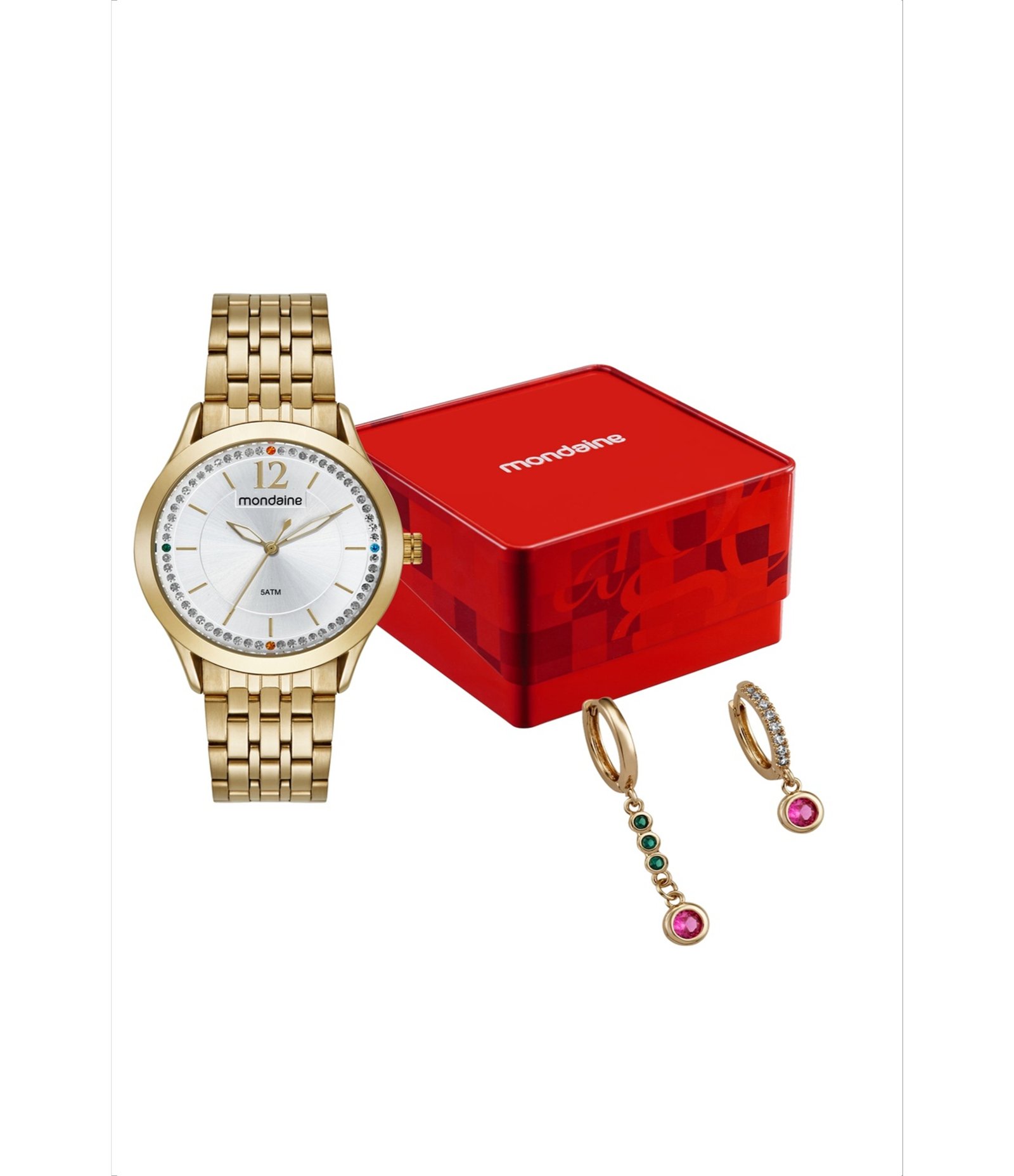 Relógio Analógico Mondaine em Aço 32864LPMKDE1K1 Dourado 2