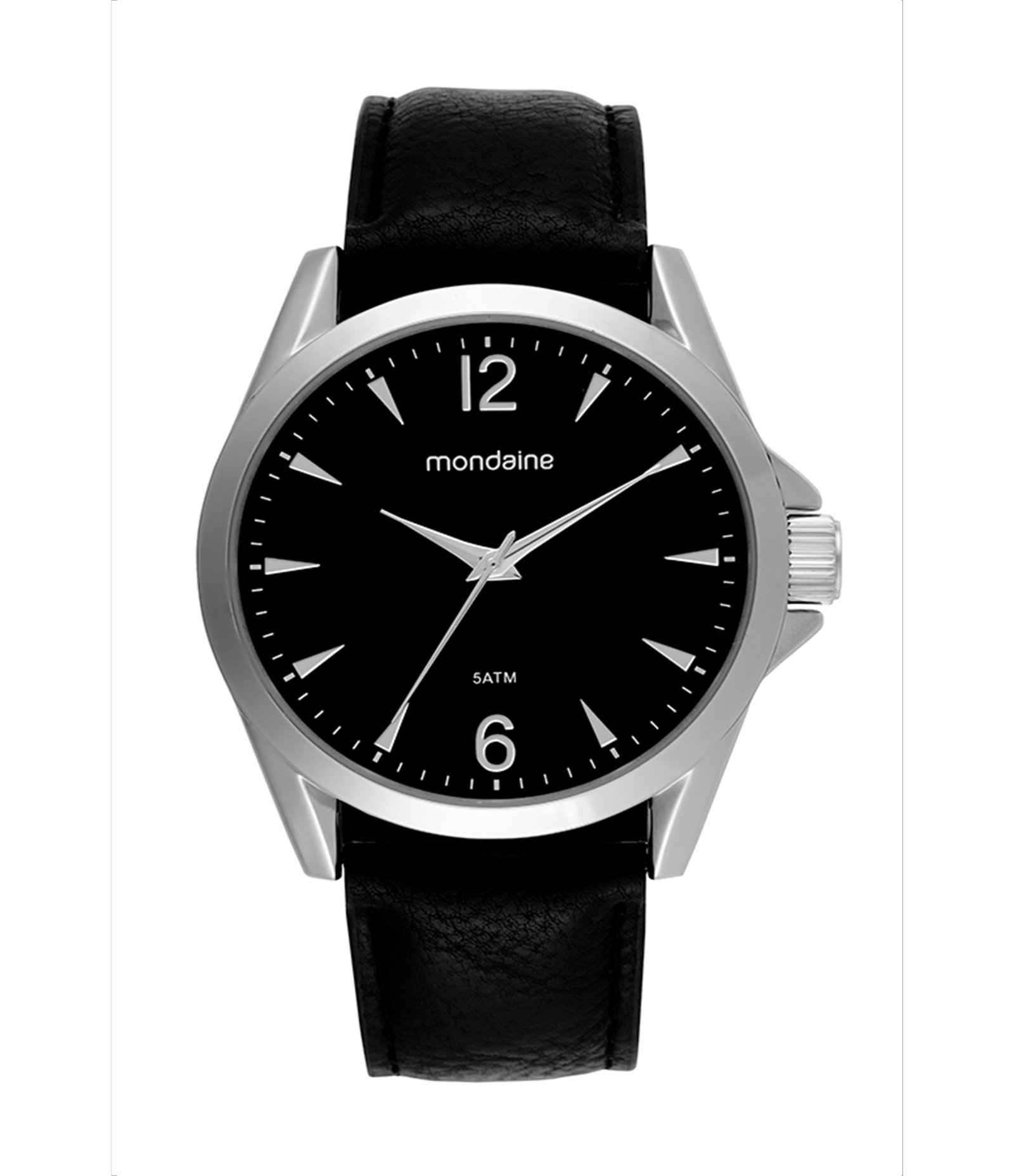 Relógio Analógico Mondaine em Couro Sintético 99740G0MVNH1 Preto 1