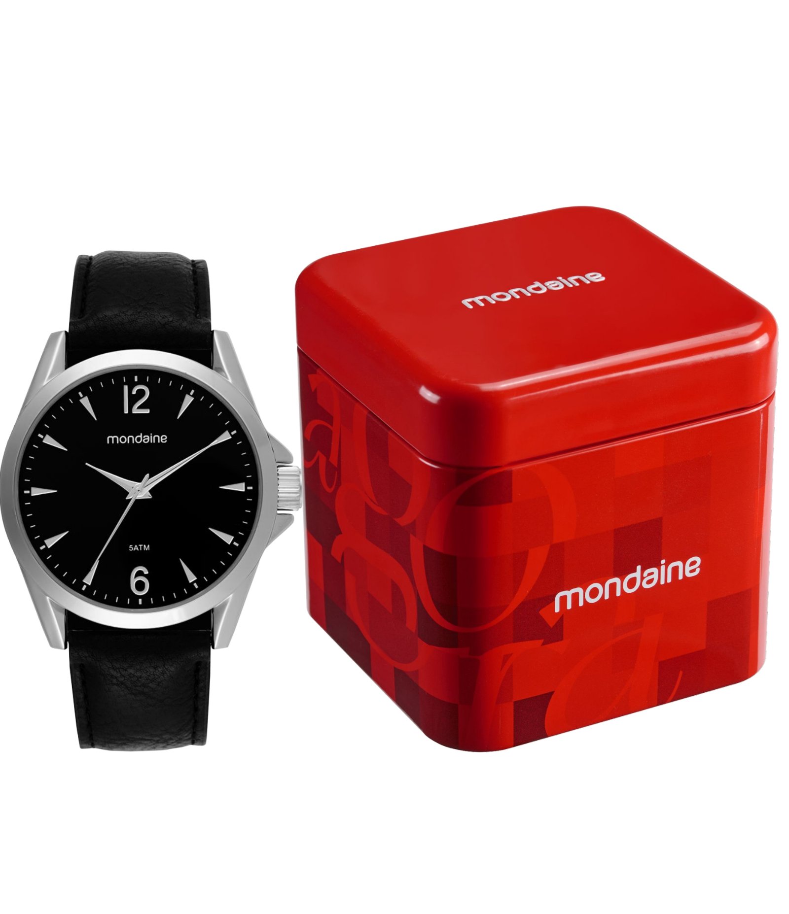 Relógio Analógico Mondaine em Couro Sintético 99740G0MVNH1 Preto 4