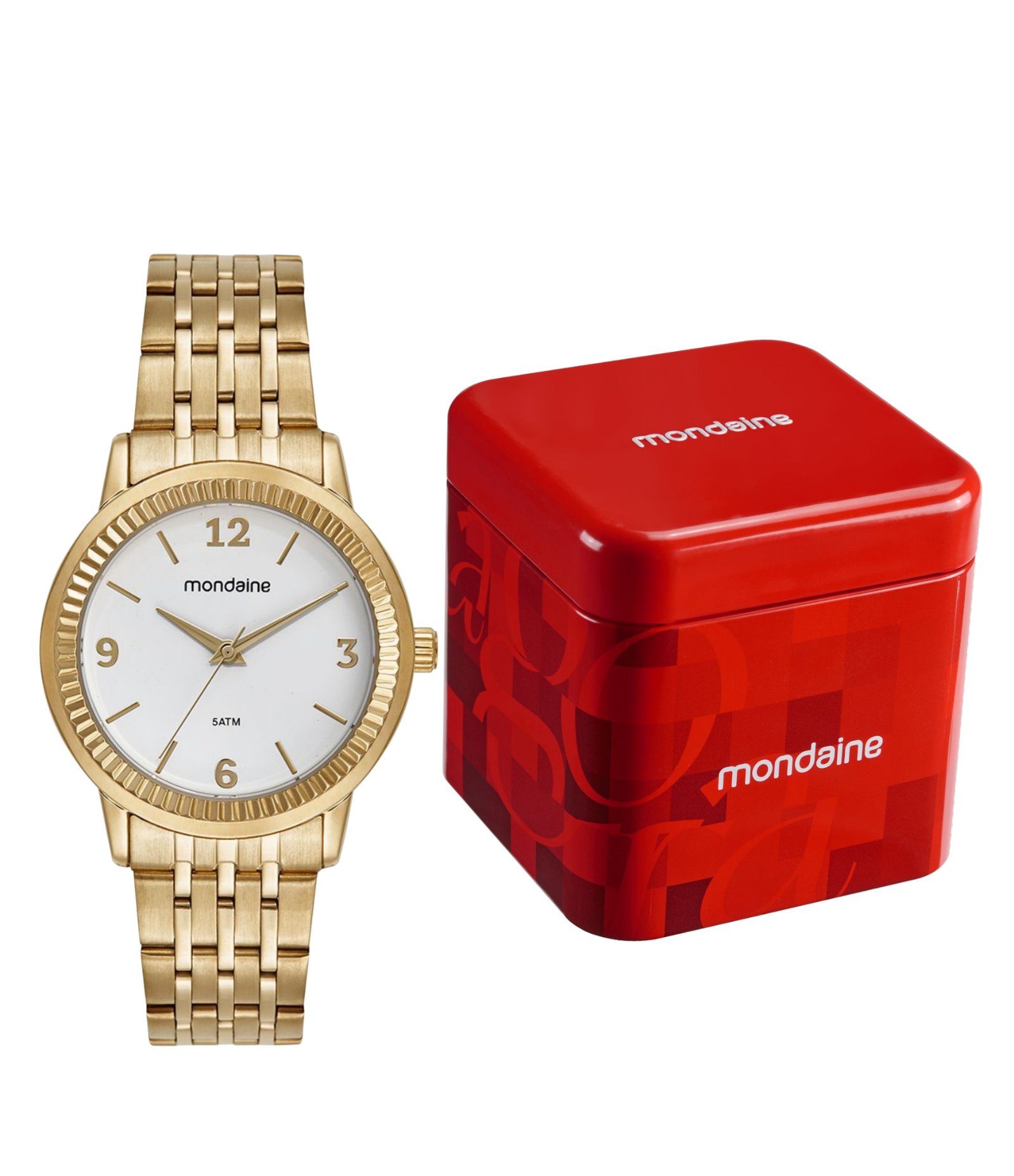 Relógio Analógico Mondaine em Aço 32919LPMVDE1 Dourado 2