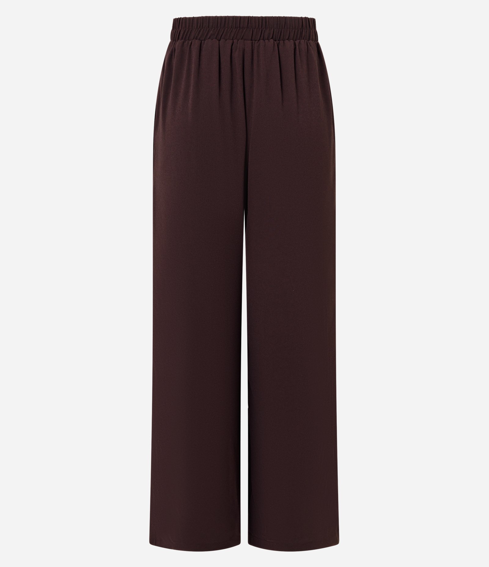 Calça Pantalona Alfaiatada com Pregas Frontais Marrom 2