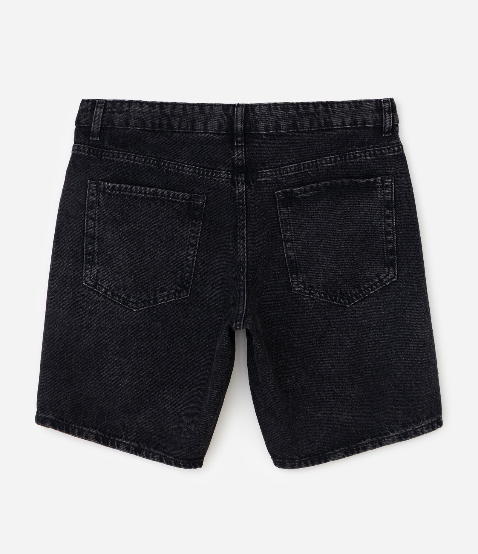 Bermuda Jeans Slim com Puídos Preto 6