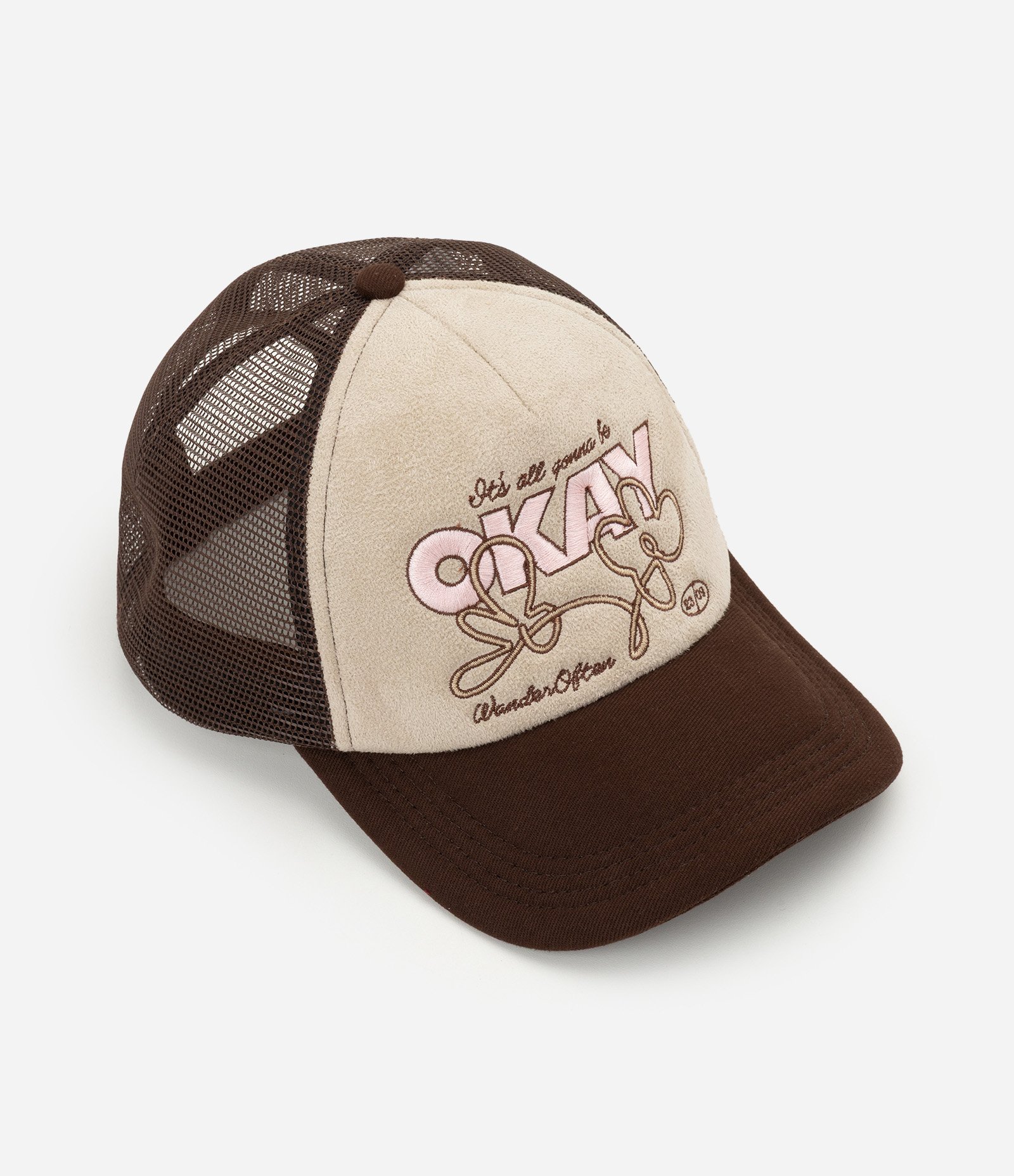 Bone Trucker com Bordado Lettering Marrom 1