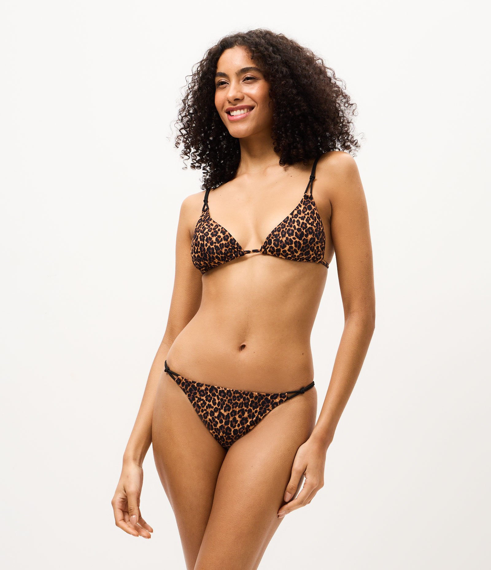 Biquíni Top Cortininha com Estampa Animal Print Preto 2