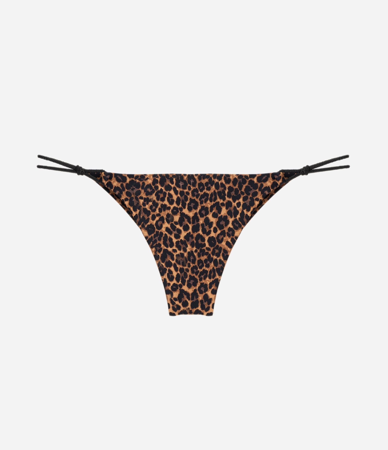 Biquíni Calcinha String Fio Duplo com Estampa Animal Print Preto 5