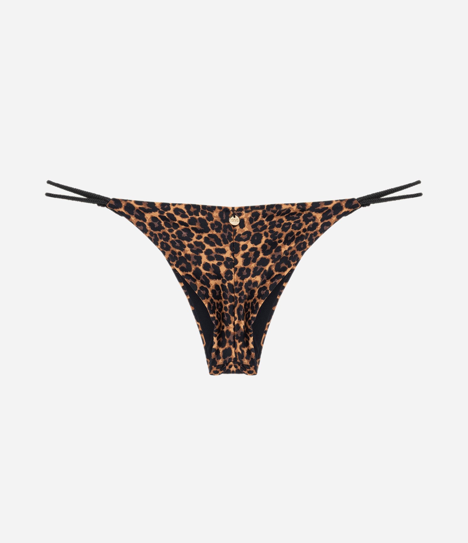 Biquíni Calcinha String Fio Duplo com Estampa Animal Print Preto 6