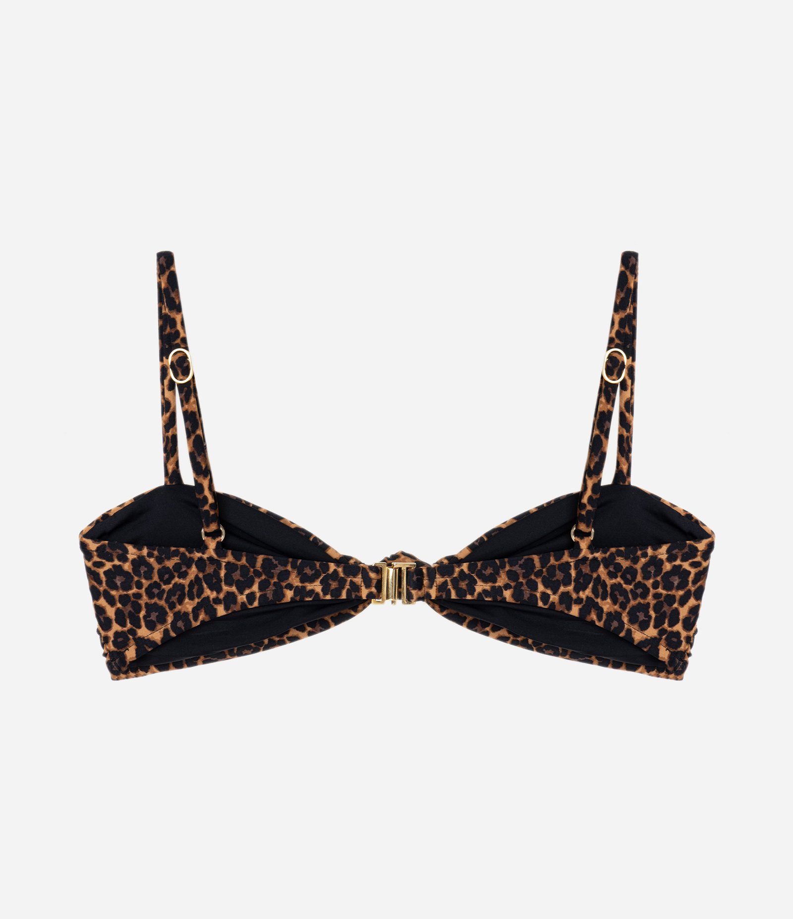 Biquíni Top Bandeau com Estampa Animal Print Preto 6