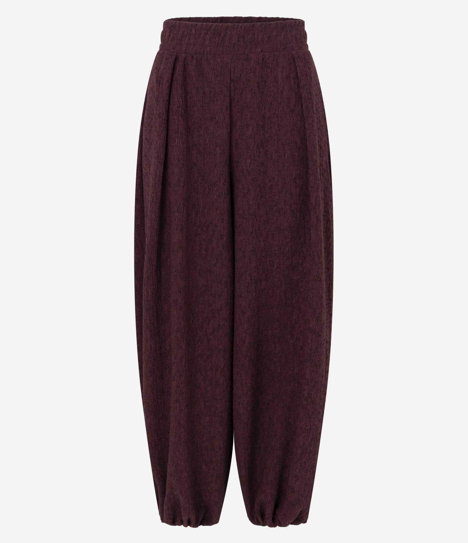 Calça Aladim Texturizada com Cós Elástico Vinho 5
