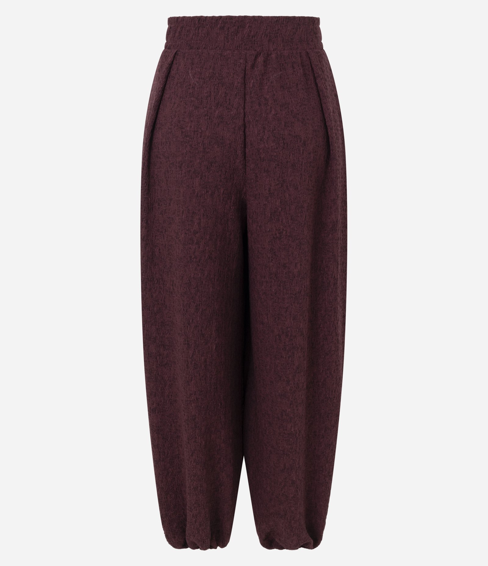 Calça Aladim Texturizada com Cós Elástico Vinho 7