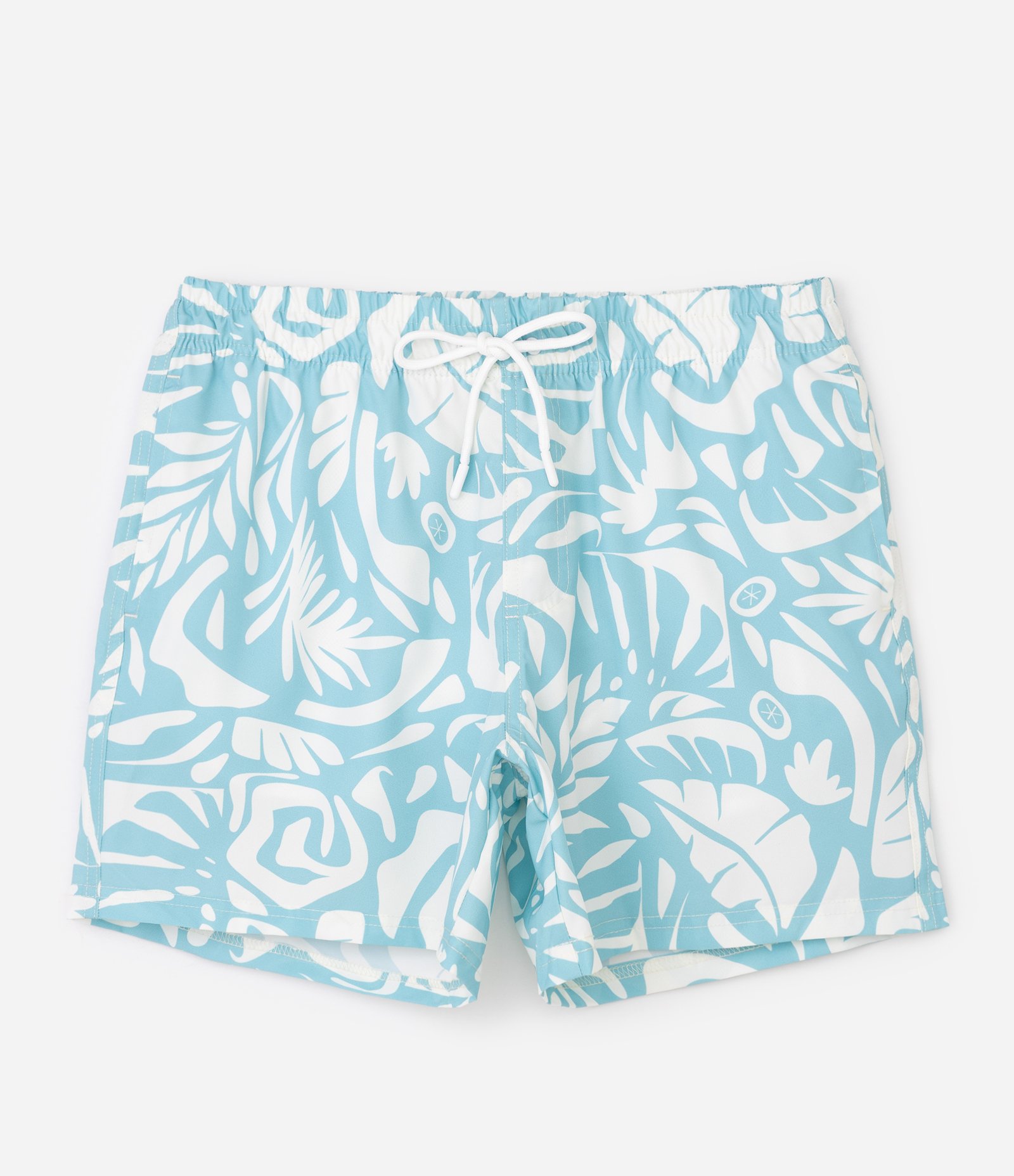 Bermuda de Banho com Estampa Abstrata Azul 4