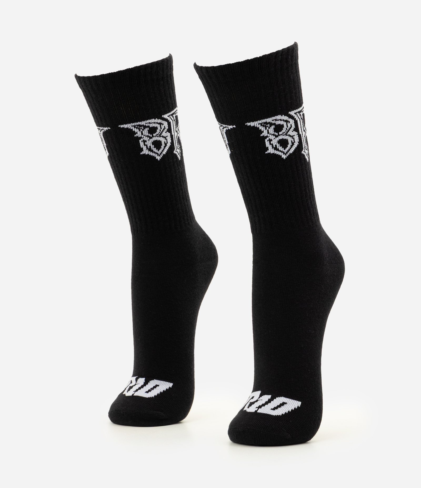 Meia Cano Longo Estampada Bruxo Preto 1
