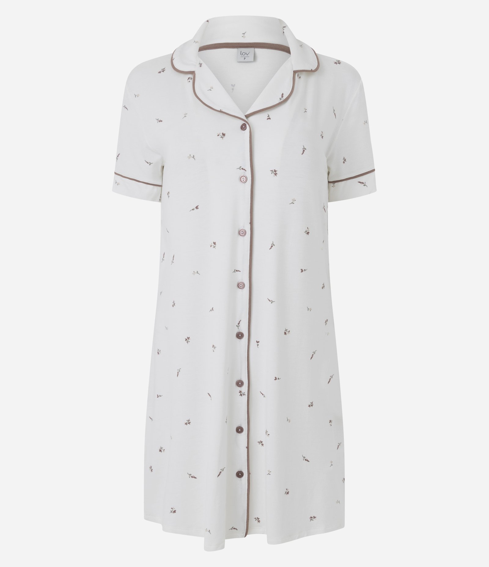 Camisola Americana em Viscolycra com Estampa Floral Branco 4