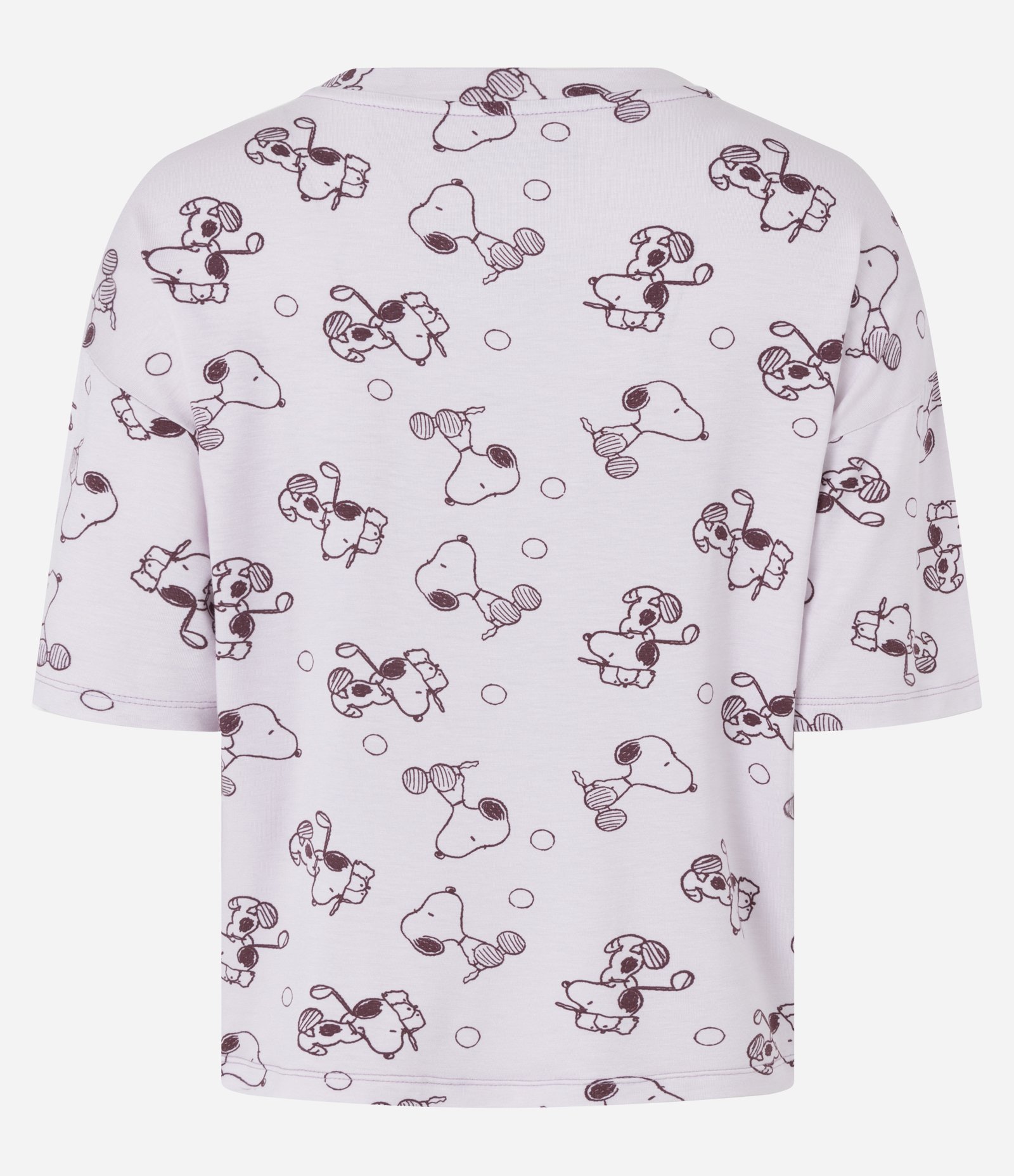 Blusa de Pijama em Viscolycra com Estampa Snoopy Lilás 6