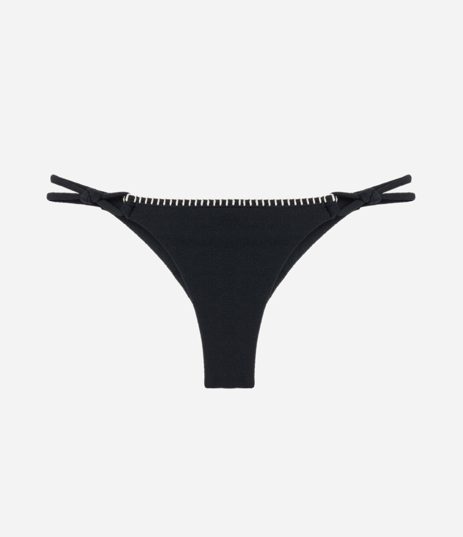Biquíni Calcinha String com Detalhes Contrastante Preto 5